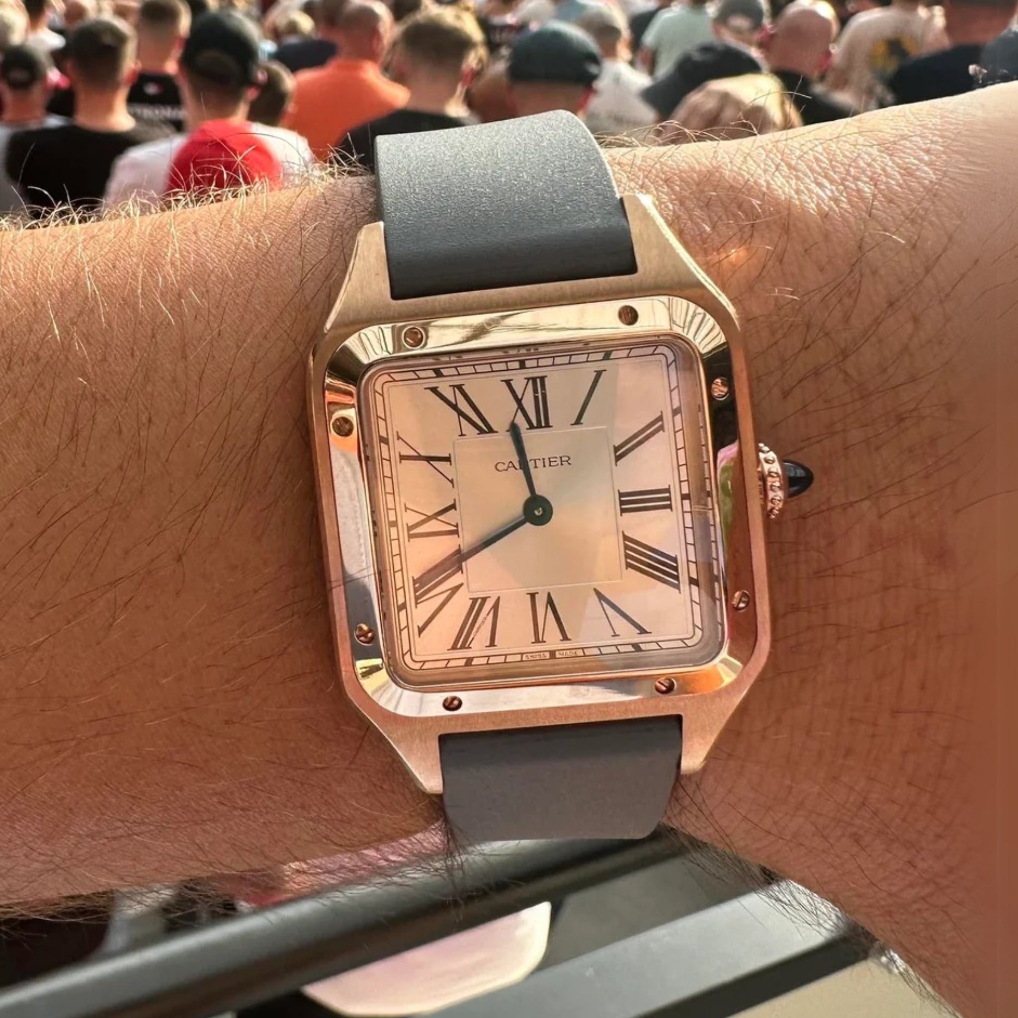 CTS Kautschuk Armband - Cartier Santos - Dumont - Grau - Helvetus DE