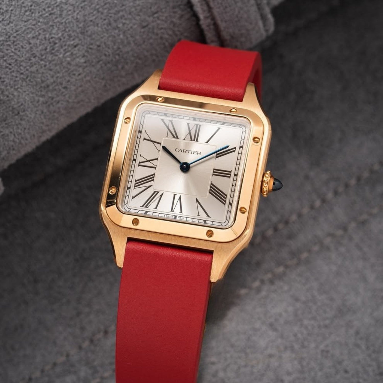 CTS Kautschuk Armband - Cartier Santos - Dumont - Rot - Helvetus DE