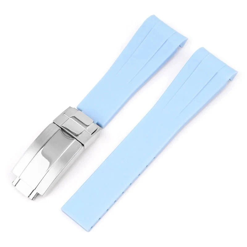 Faltschließe Kautschukarmband für Rolex Day - Date 36mm – Baby Blau - Helvetus DE