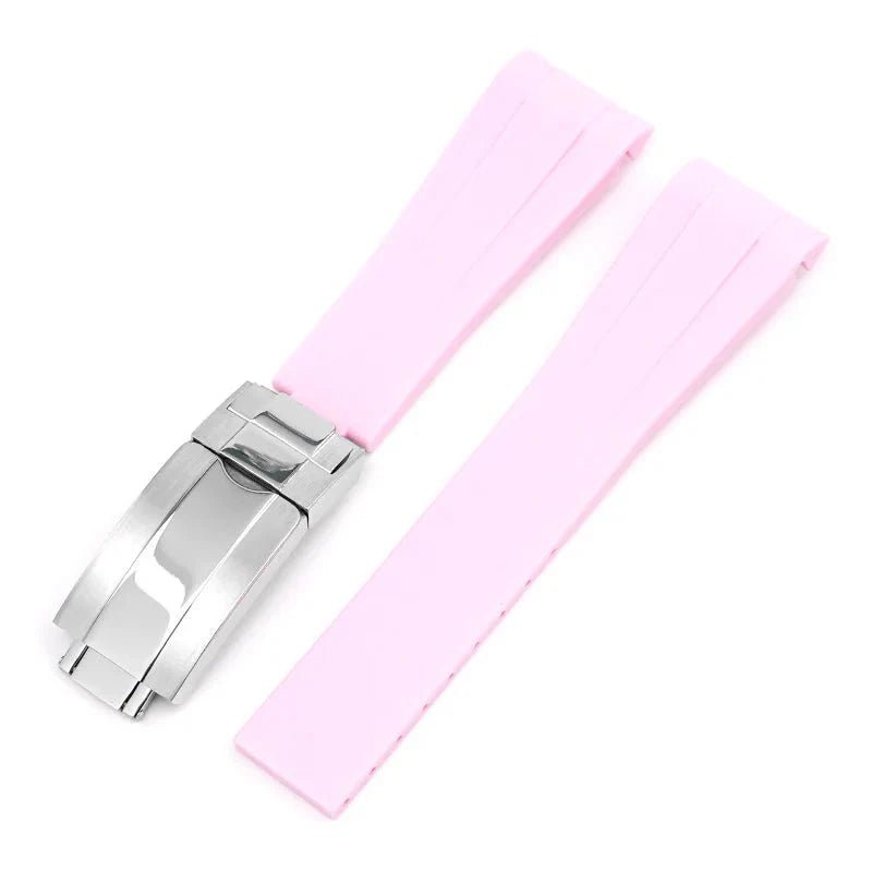 Faltschließe Kautschukarmband für Rolex Day - Date 36mm – Pink - Helvetus DE