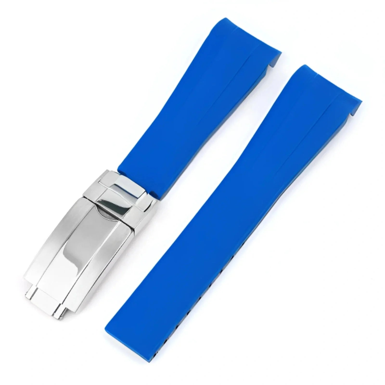 Faltschliesse Kautschukarmband für Rolex Day - Date 40mm – Blau - Helvetus DE