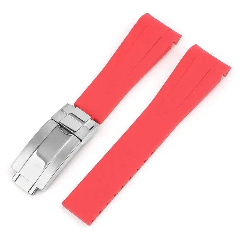 Faltschließe Kautschukarmband für Rolex Day - Date II 41mm – Rot - Helvetus DE