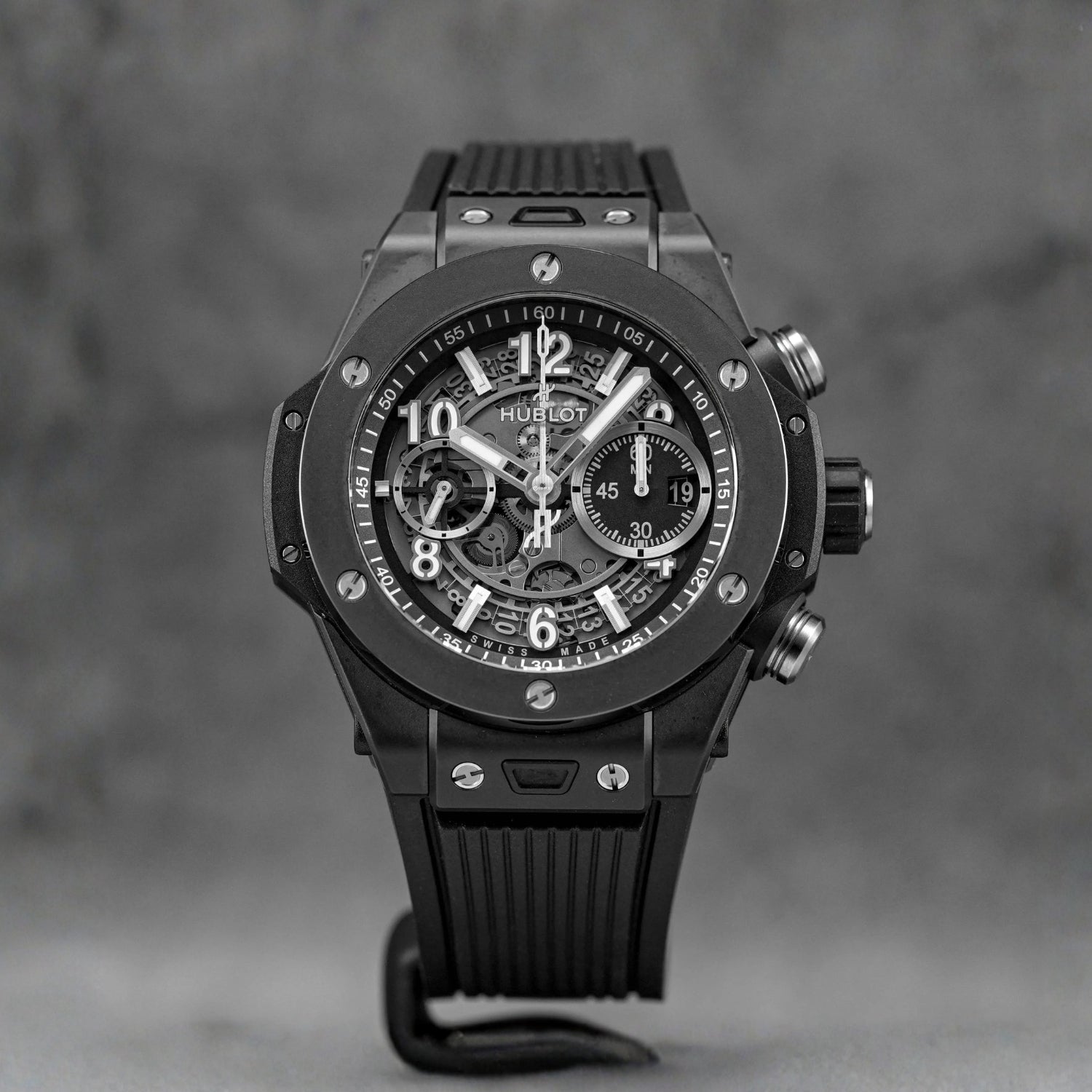 Hublot Big Bang Unico Click Armband aus Kautschuk – Schwarz - Helvetus DE