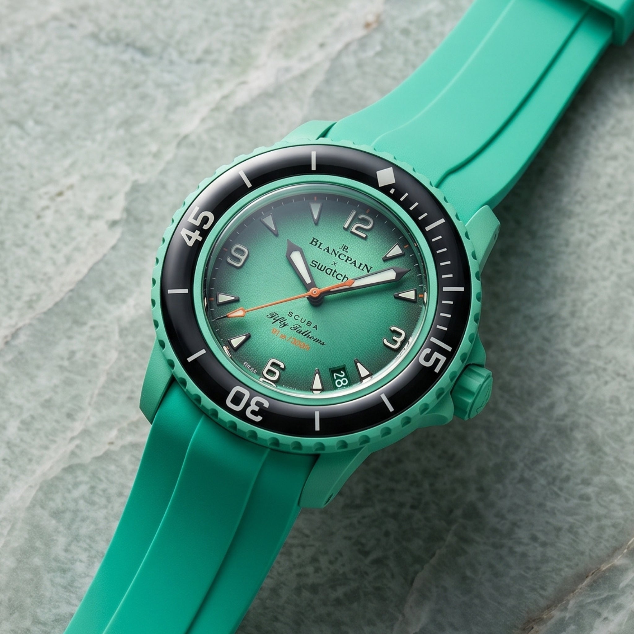 Kautschuk Armband für Blancpain X Swatch - Indian Ocean - Helvetus