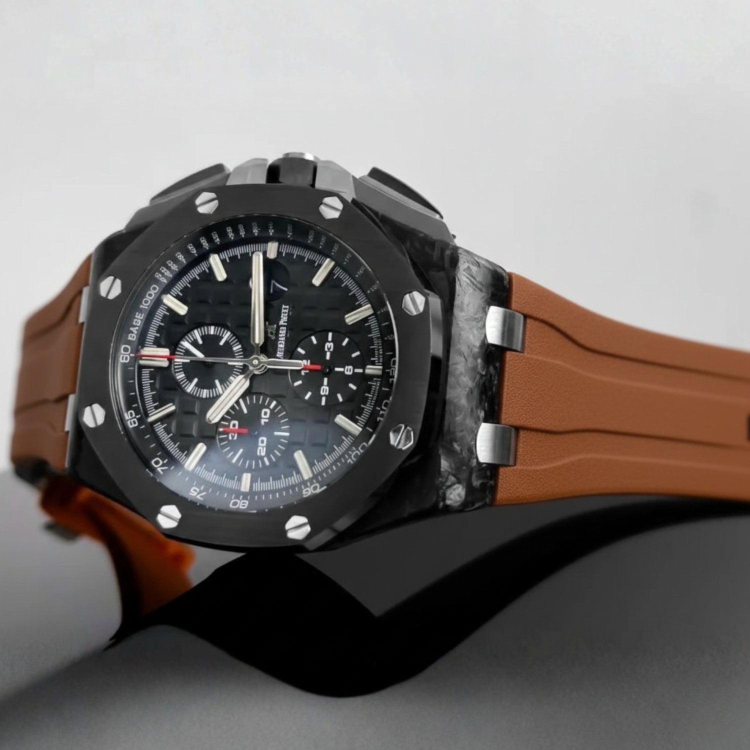 Kautschuk Armband - für alle Audemars Piguet Offshore 44mm - Braun - Helvetus DE
