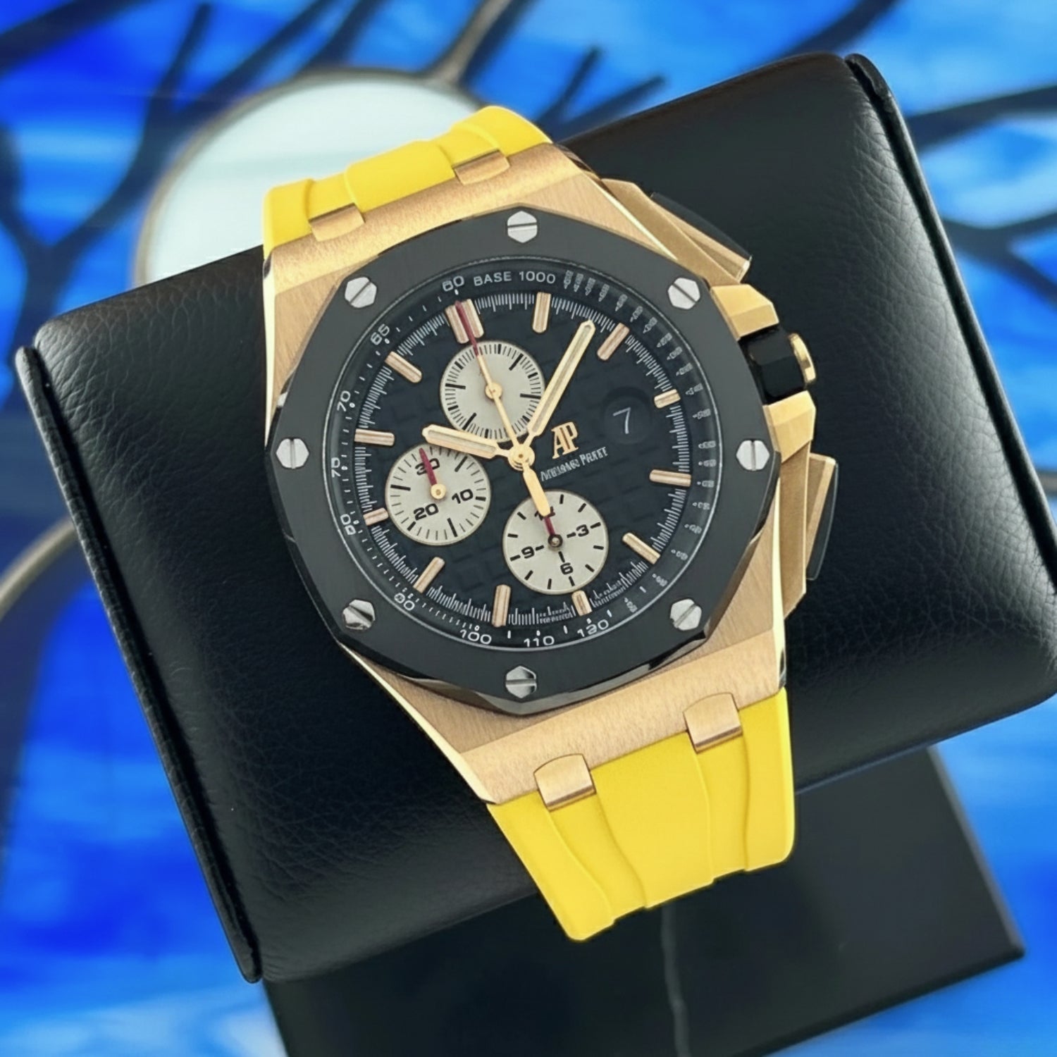 Kautschuk Armband - für alle Audemars Piguet Offshore 44mm - Gelb - Helvetus DE