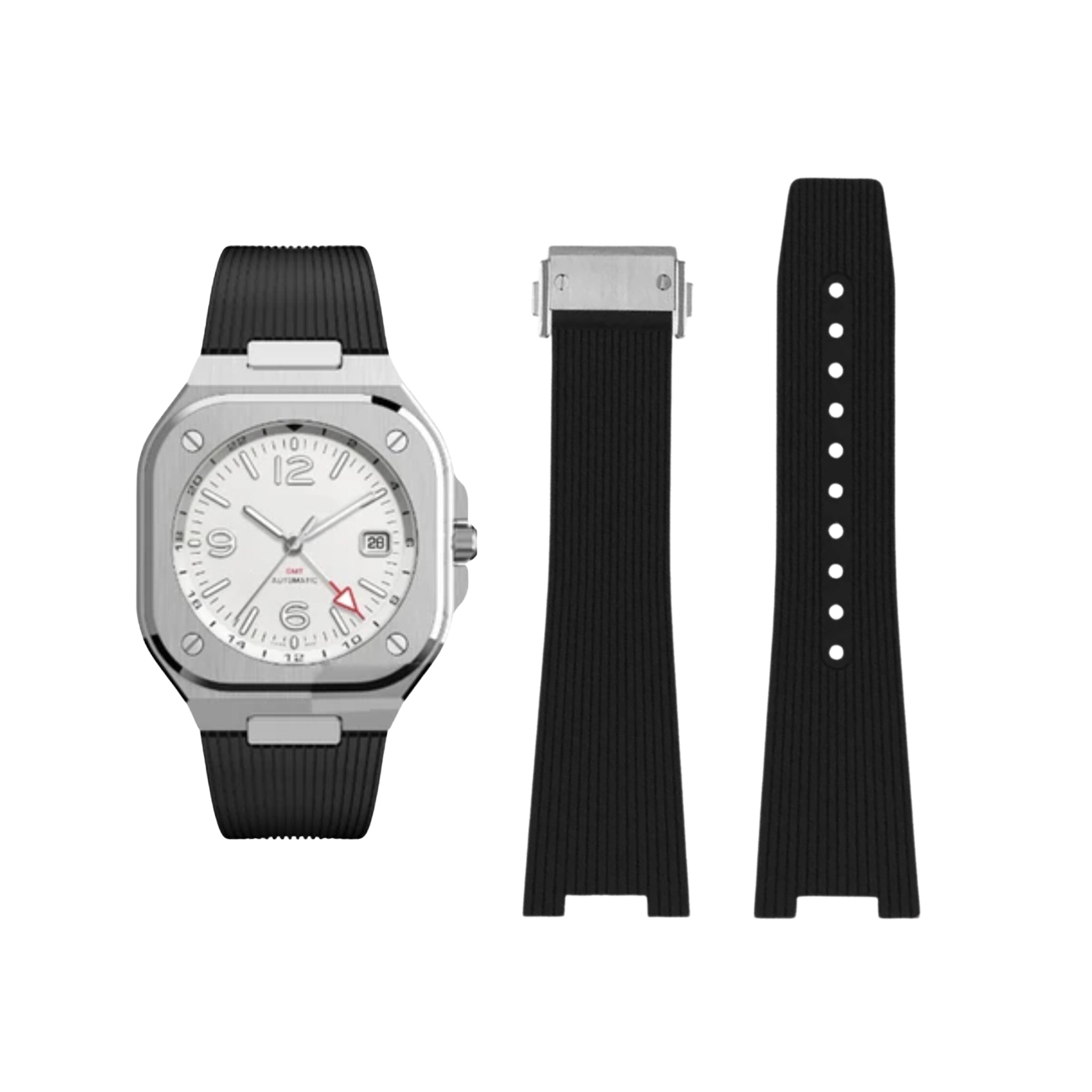 Kautschuk Armband für Bell & Ross BR - 05 – Schwarz - Helvetus DE