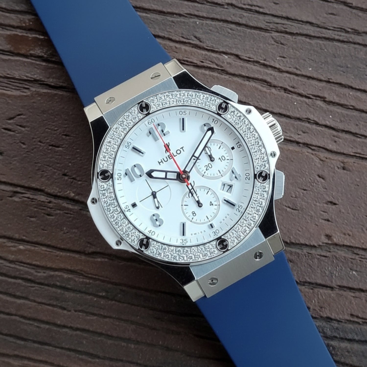 Kautschuk Armband – Für Hublot Big Bang 44mm – Dunkel Blau - Helvetus DE
