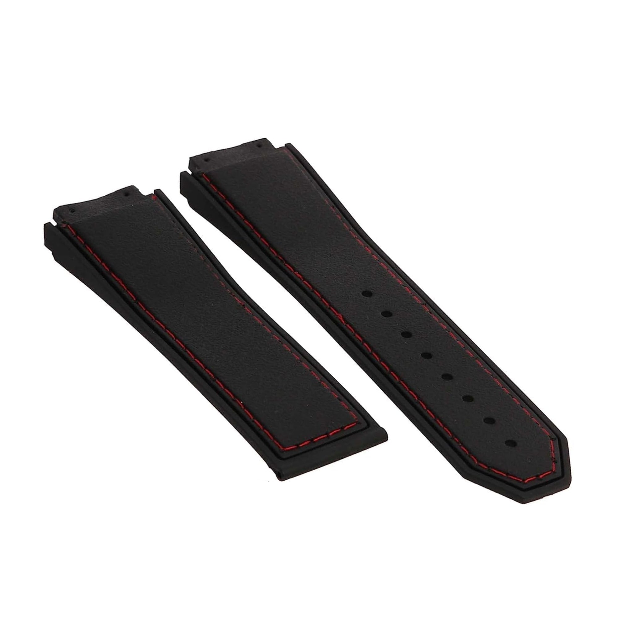 Kautschuk Armband – Für Hublot Big Bang F1 King Power (48mm) – Schwarz mit Rot - Helvetus DE