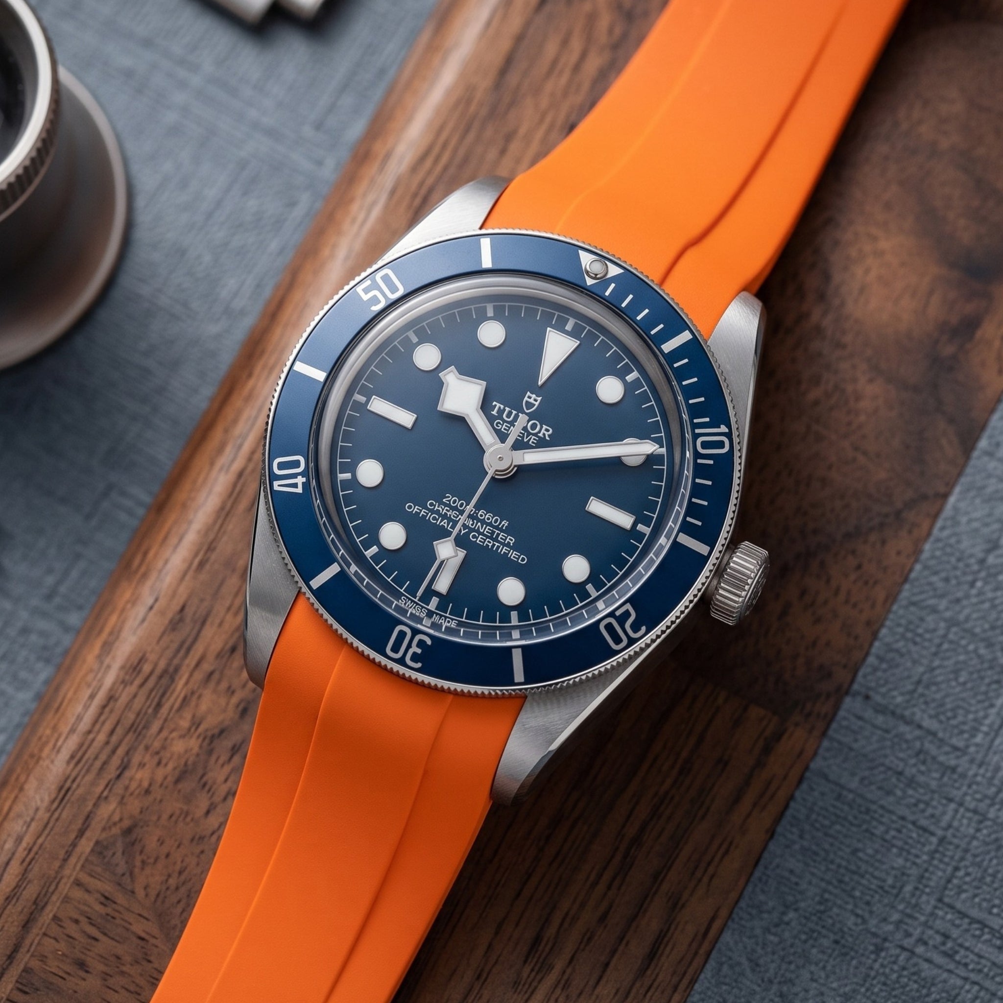 Kautschukarmband - Für alle Tudor Black Bay Modelle - Orange - Helvetus
