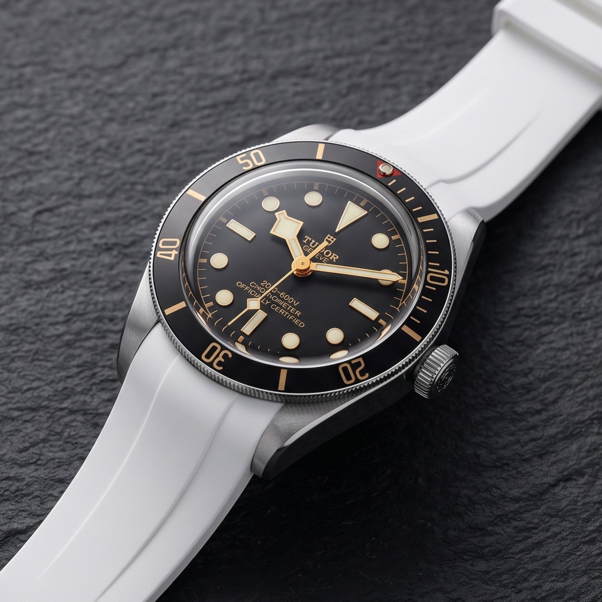 Kautschukarmband - Für alle Tudor Black Bay Modelle - Weiss - Helvetus