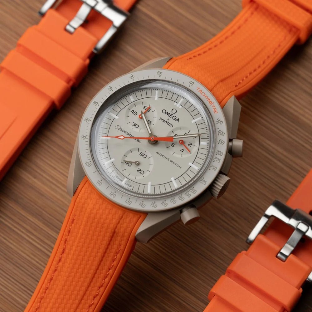 Kautschukarmband – Für Mission to Jupiter | Omega X Swatch | MoonSwatch – Orange mit Orange - Helvetus DE