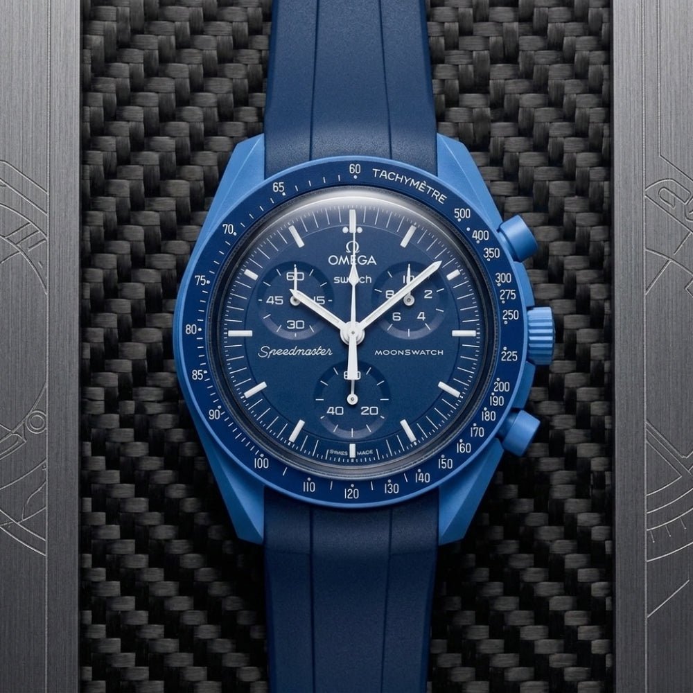 Kautschukarmband – Für Mission to Neptune | Omega X Swatch | MoonSwatch – Dunkel Blau - Helvetus DE