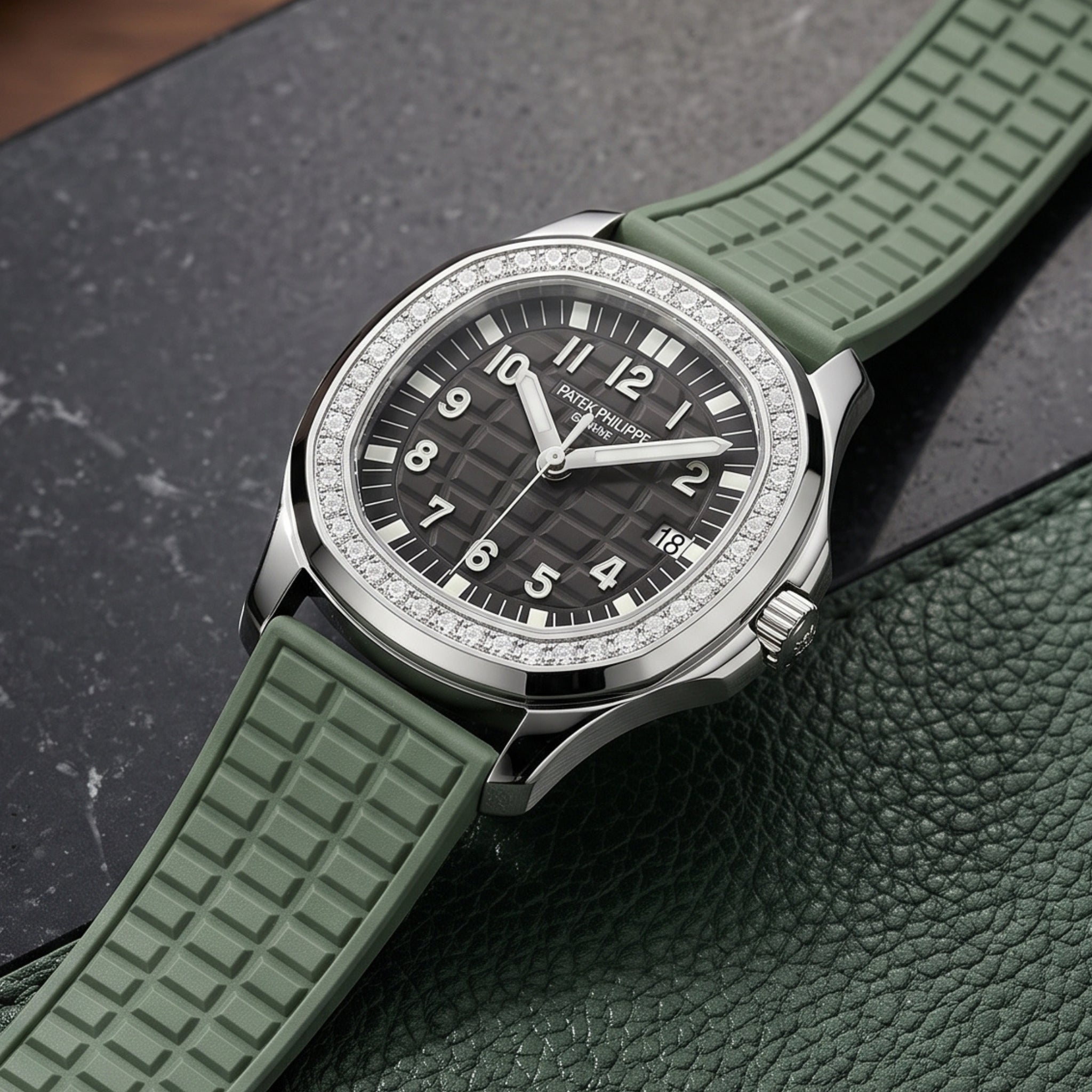 Kautschukarmband – Für Patek Philippe Aquanaut 5067A-001, 5065, 5066, 5064, 5068R – Grün - Helvetus