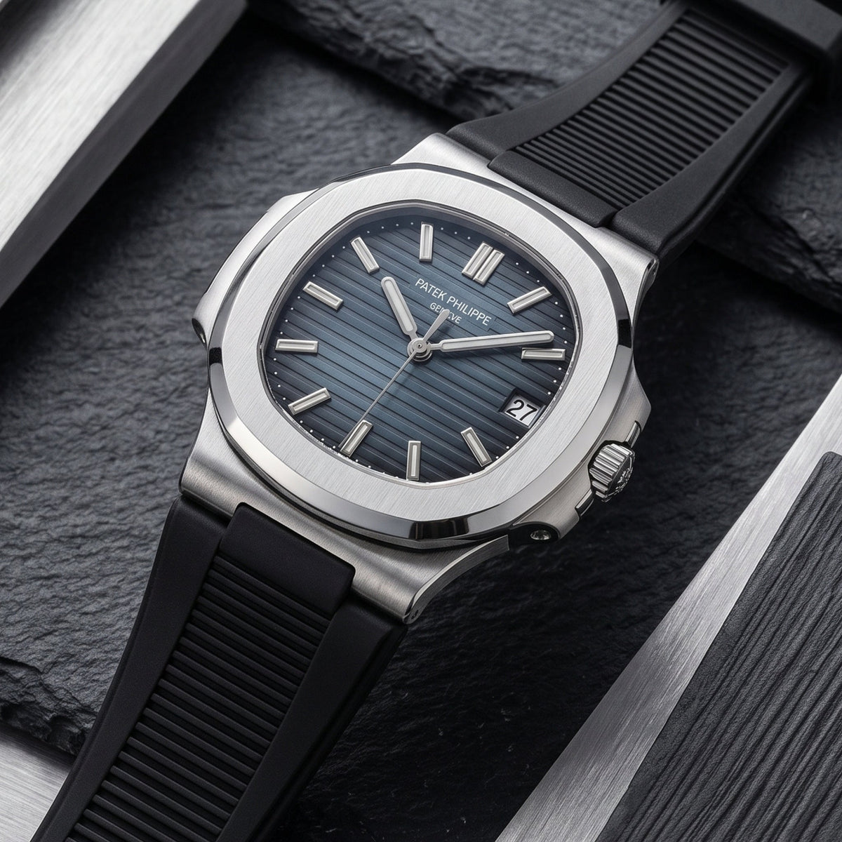 Kautschukarmband – Für Patek Philippe Nautilus – Schwarz - Helvetus
