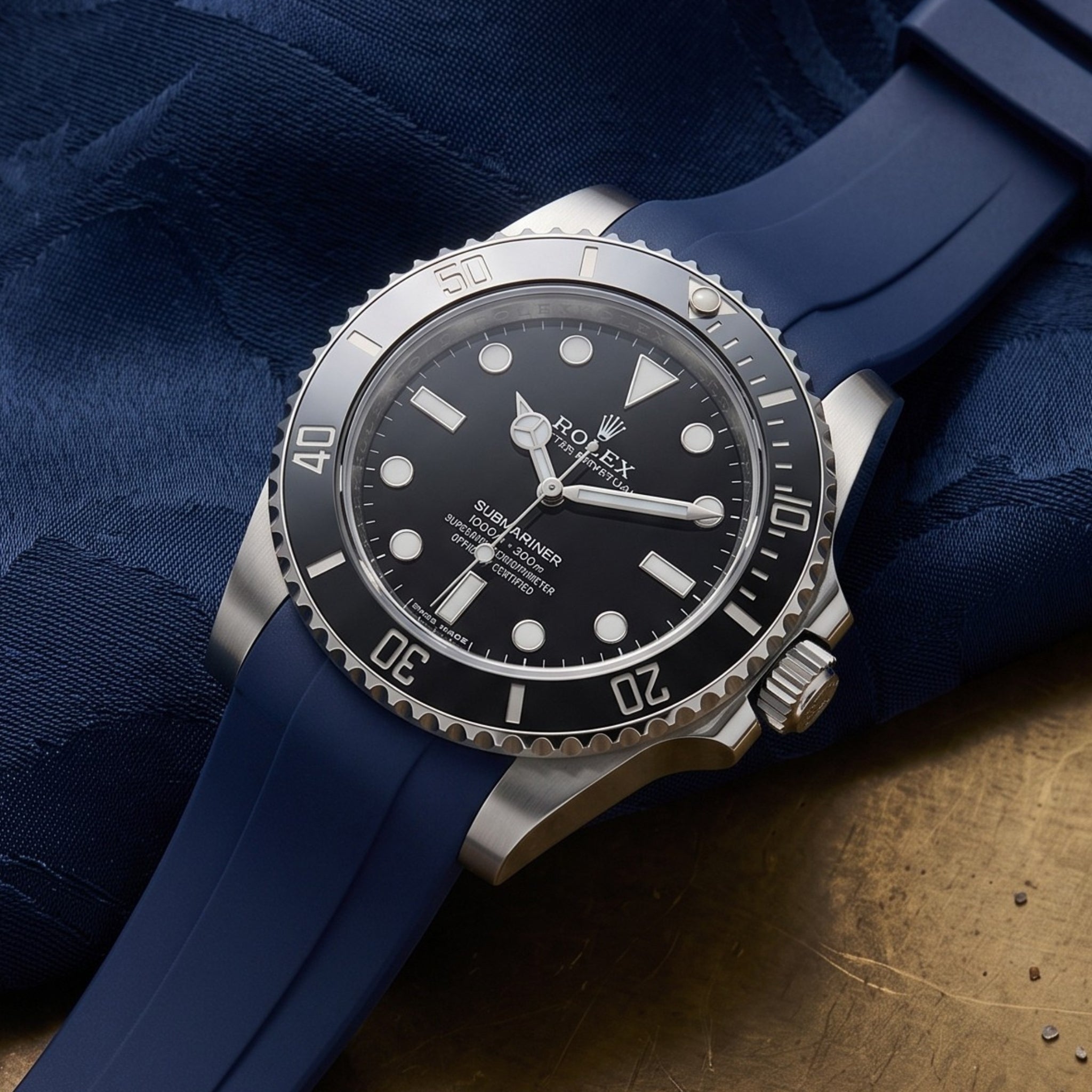Kautschukarmband – für Rolex Submariner – dunkel Blau - Helvetus