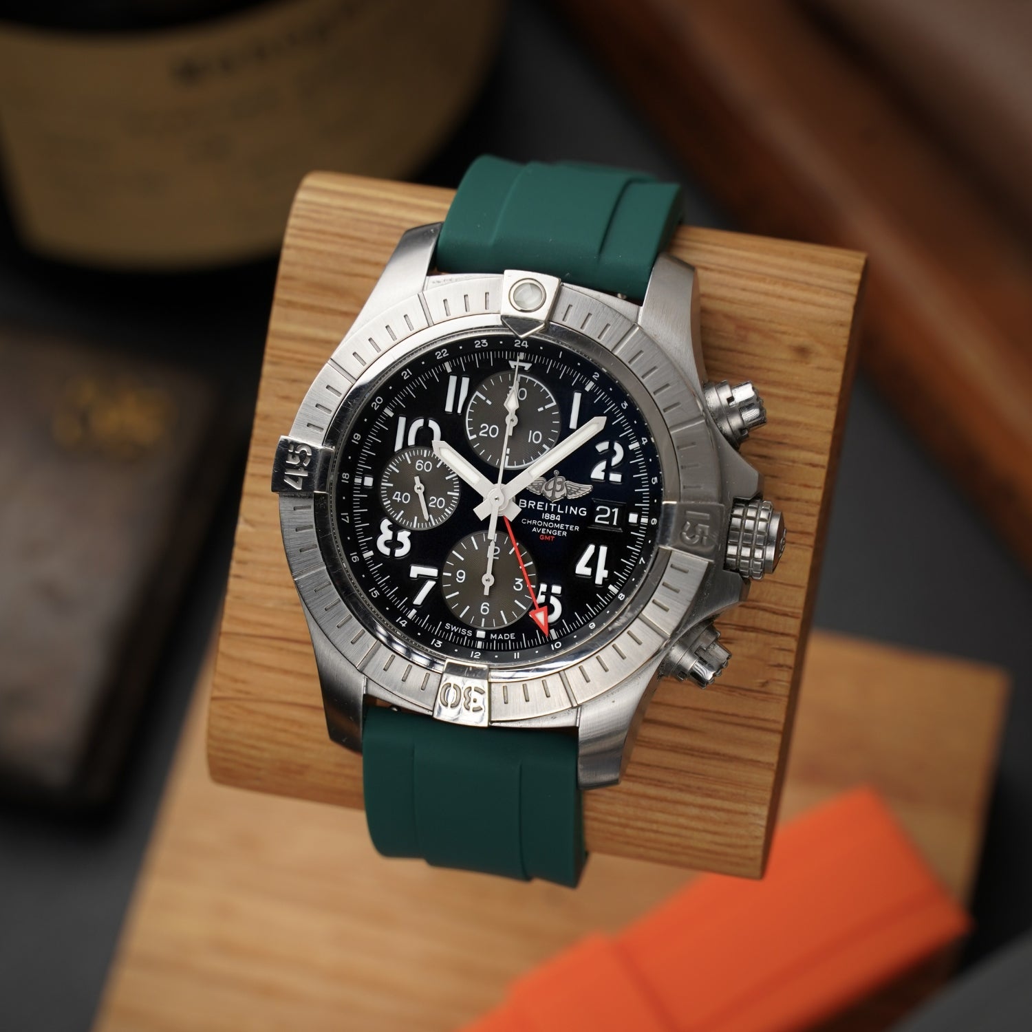 Kautschukarmband – Für alle Breitling Avenger Modelle – Grün - Helvetus DE