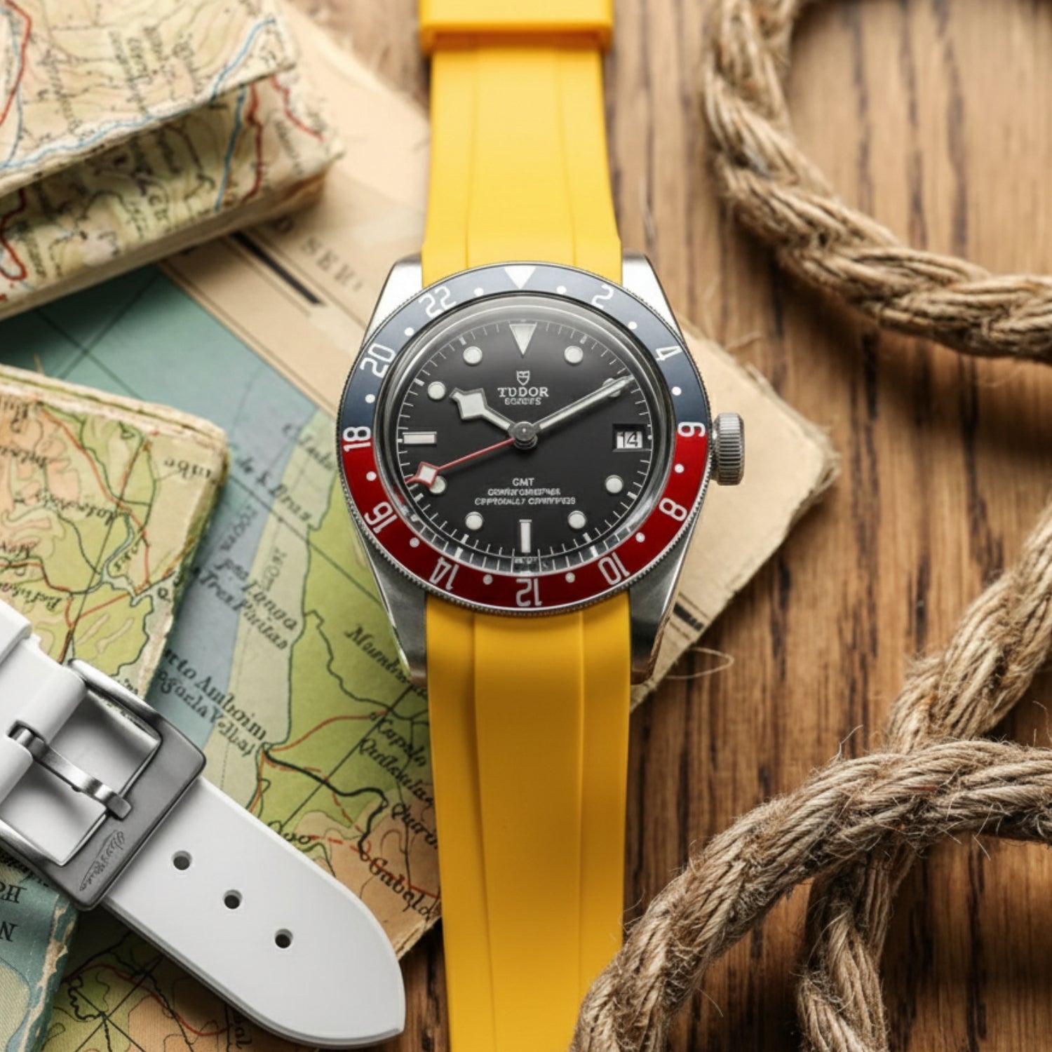 Kautschukarmband - Für alle Tudor Black Bay Modelle - Gelb - Helvetus DE