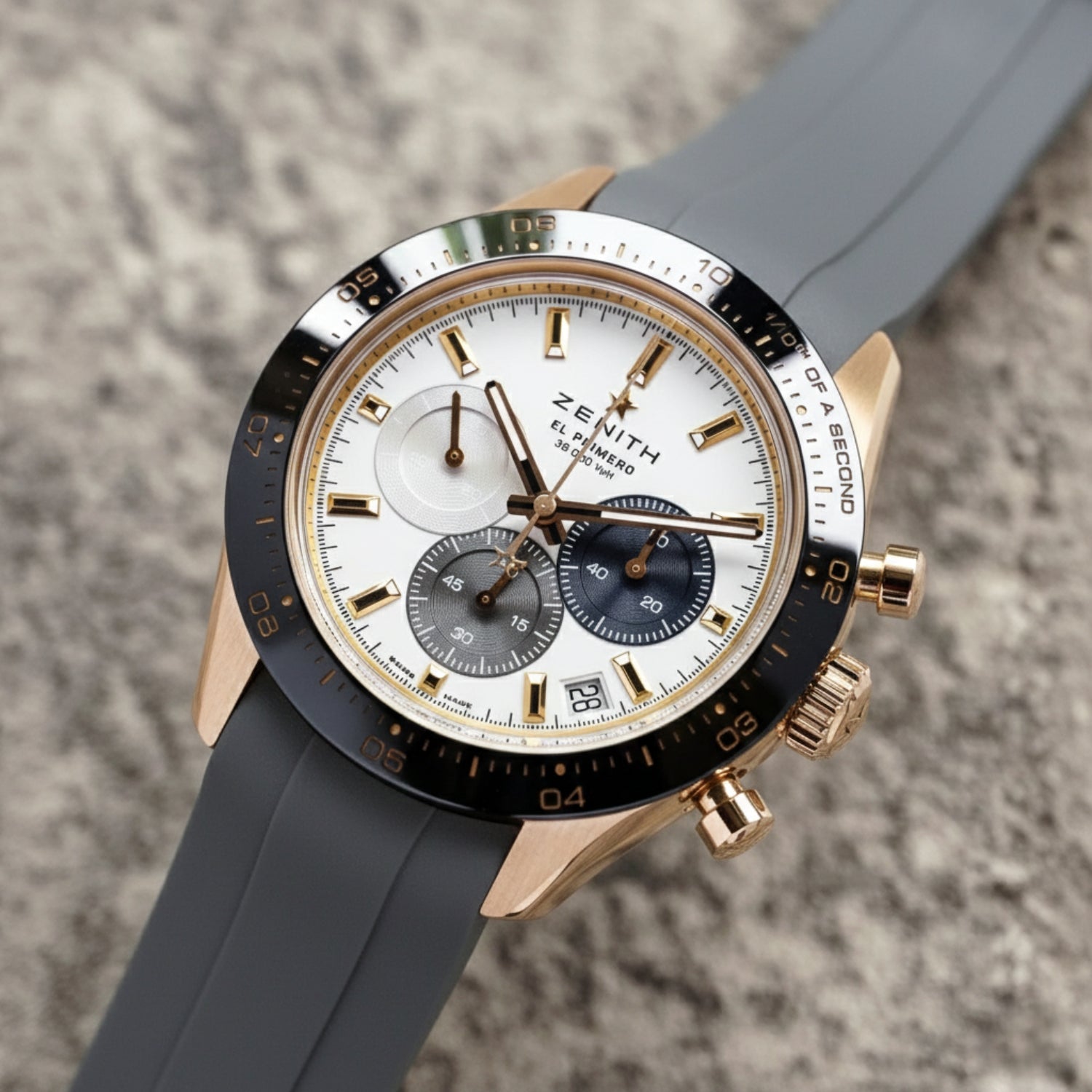 Kautschukarmband für alle Zenith Chronomaster Modelle – Grau - Helvetus DE