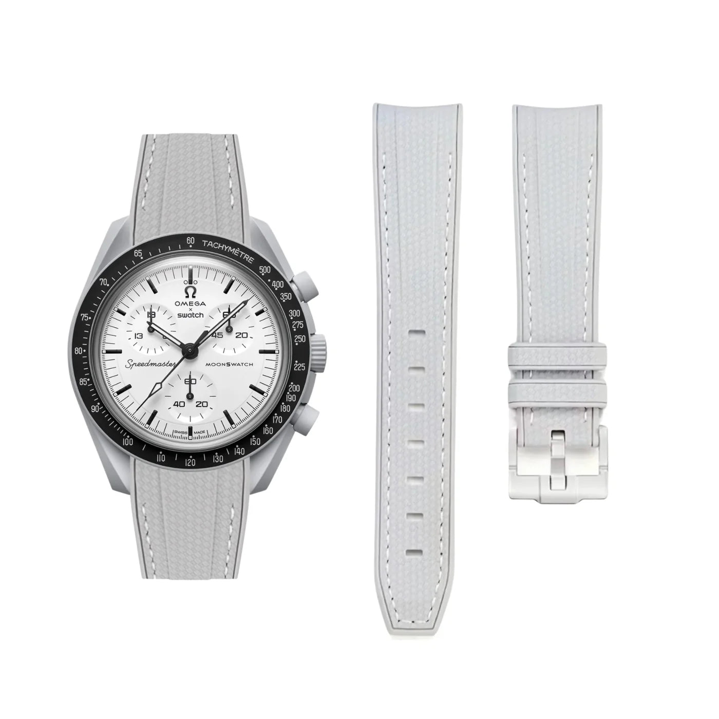 Kautschukarmband – Für MoonSwatch 1965 - Grau - Helvetus DE