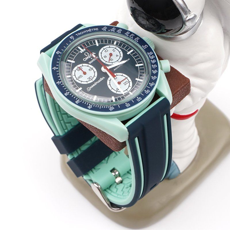 Kautschukarmband – Für MoonSwatch Mission on Earth – Blau - Helvetus DE