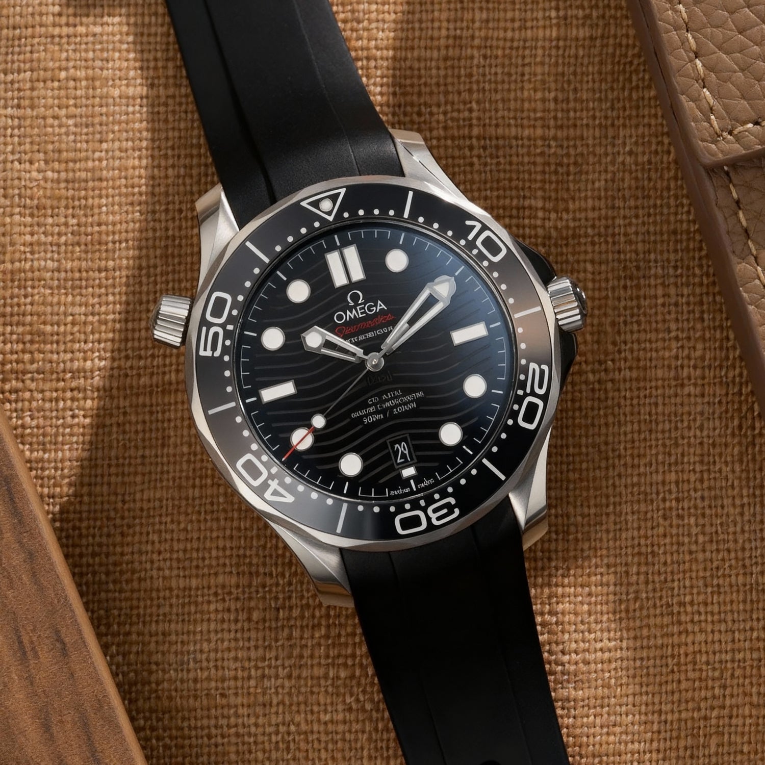 Kautschukarmband – Für Omega Seamaster 300 – Schwarz - Helvetus DE