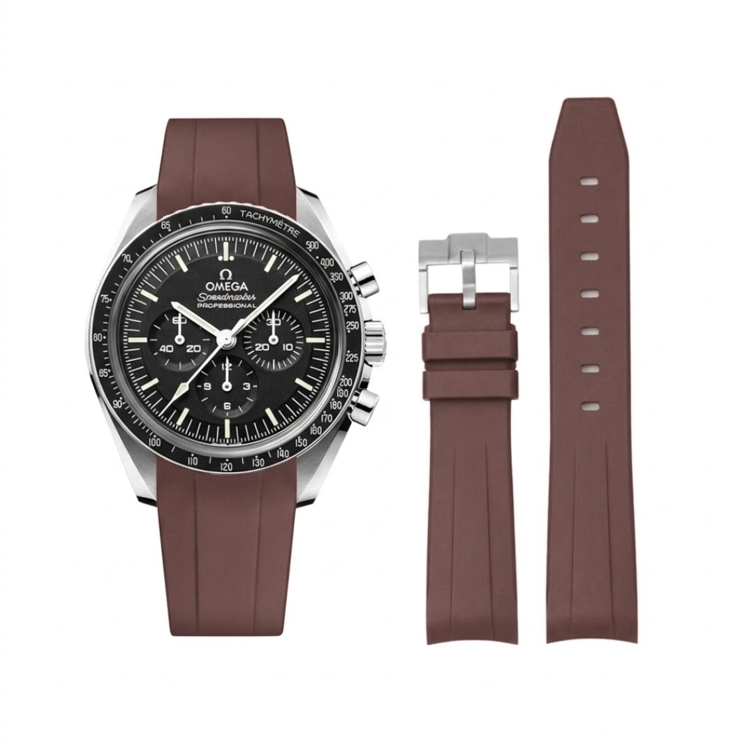 Kautschukarmband – Für Omega Speedmaster – Braun - Helvetus DE