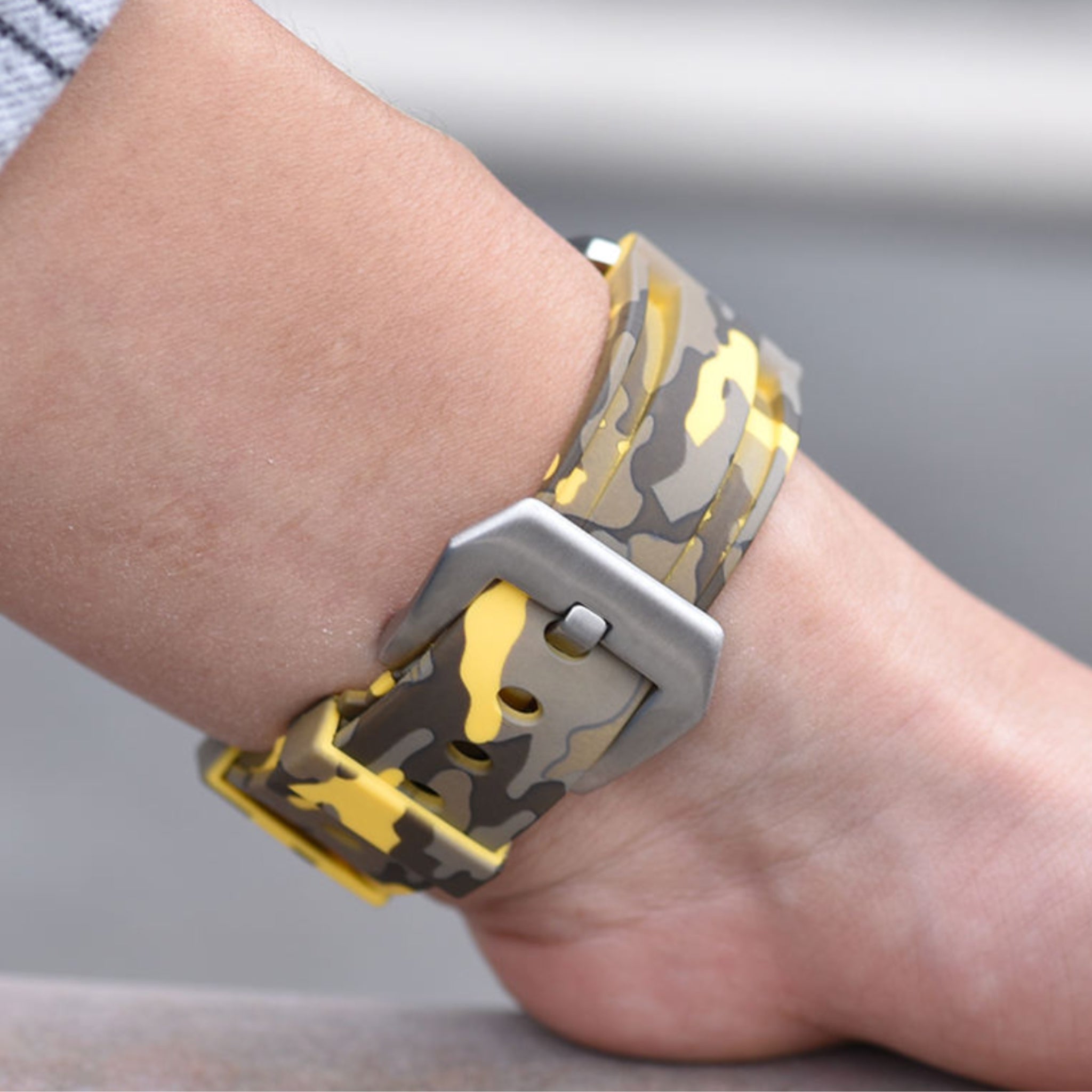 Kautschukarmband – Für Panerai – Gelb Camo - Helvetus DE