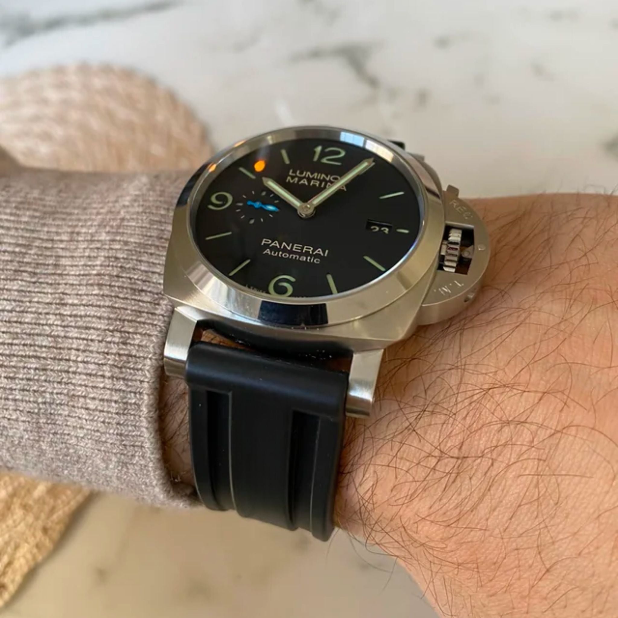 Kautschukarmband – Für Panerai – Schwarz - Helvetus DE