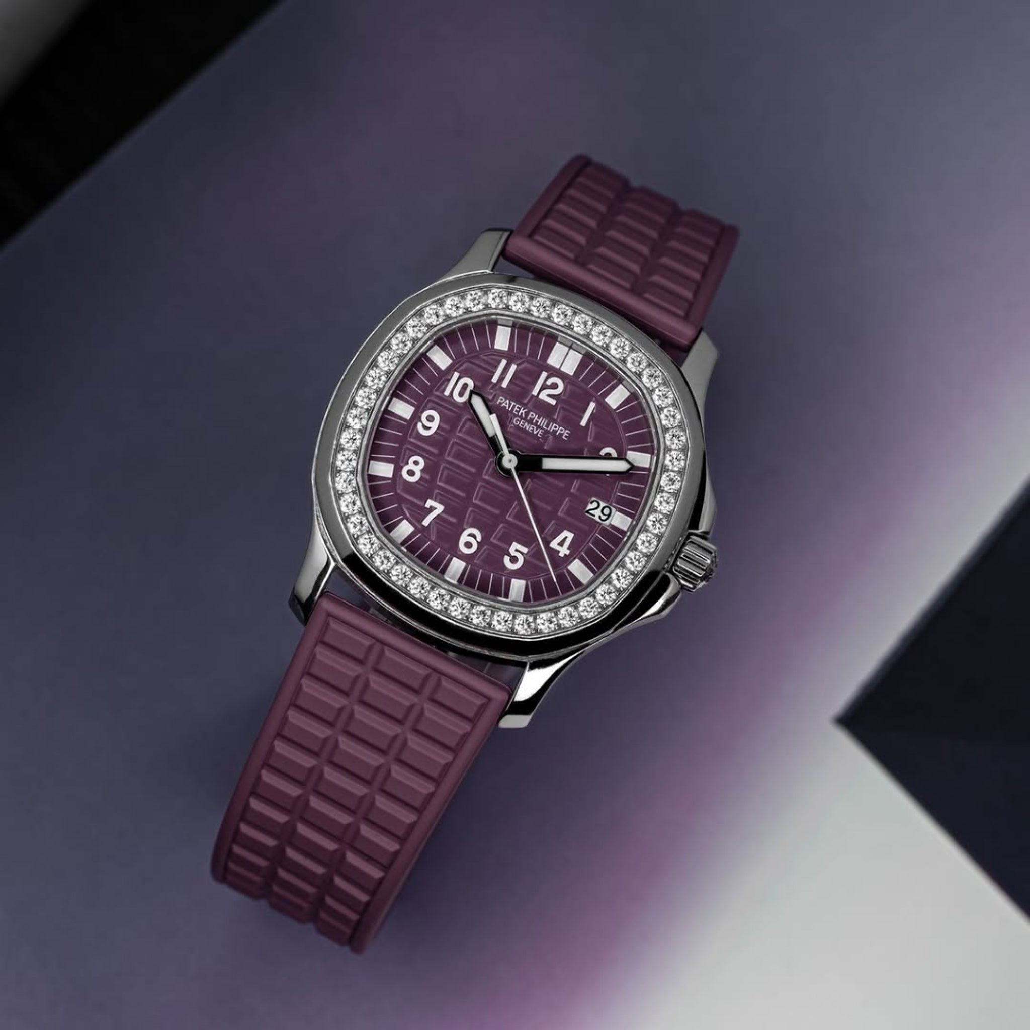 Kautschukarmband – Für Patek Philippe Aquanaut 5067A - 001, 5065, 5066, 5064 – Lila - Helvetus DE