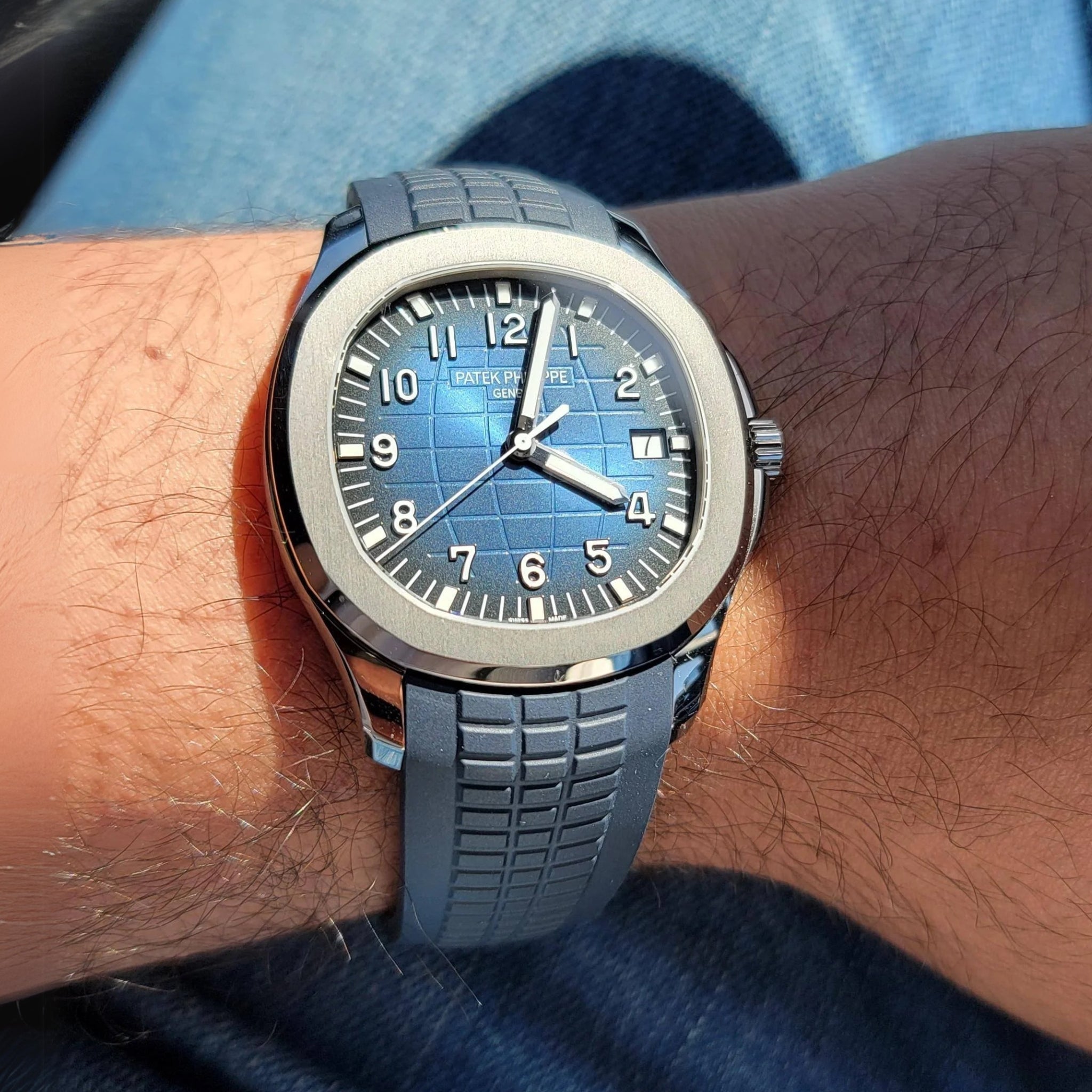 Kautschukarmband – Für Patek Philippe Aquanaut – Grau - Helvetus DE