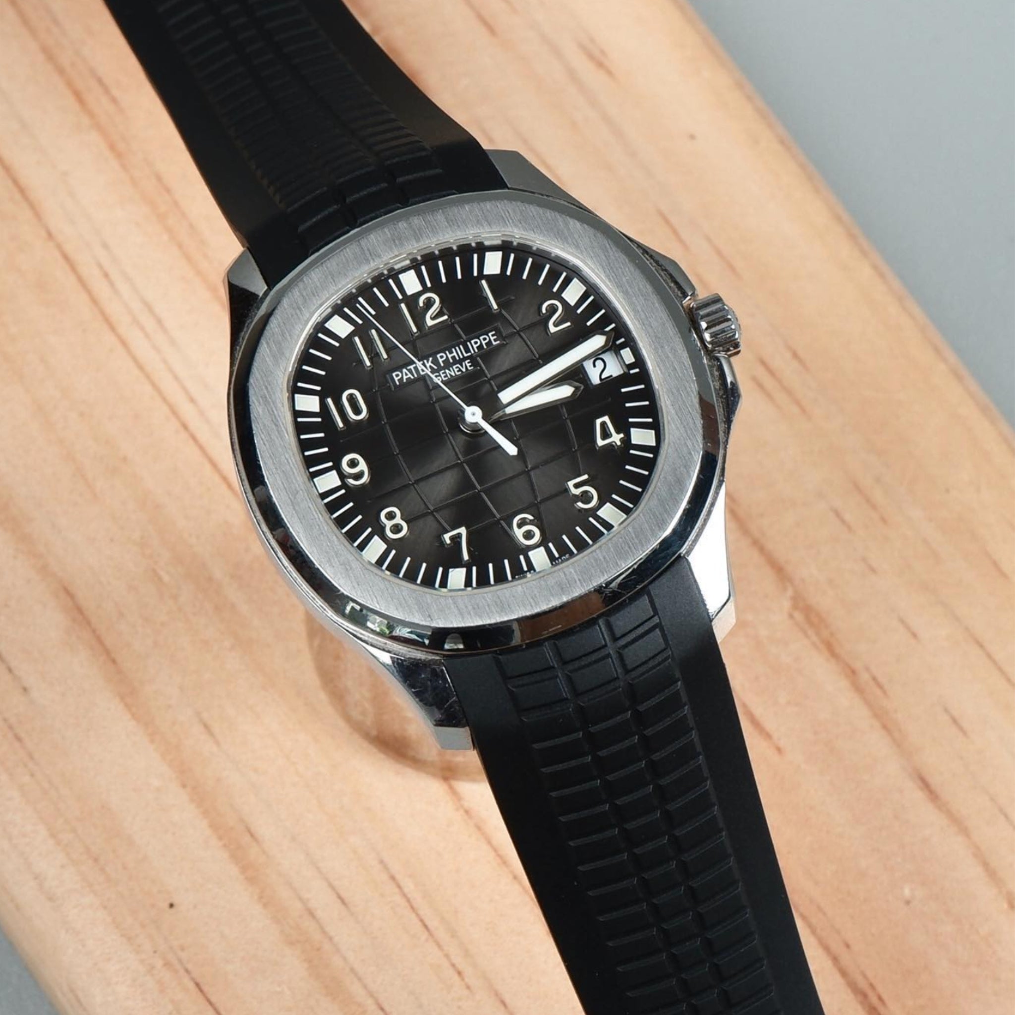 Kautschukarmband – Für Patek Philippe Aquanaut – Schwarz - Helvetus DE