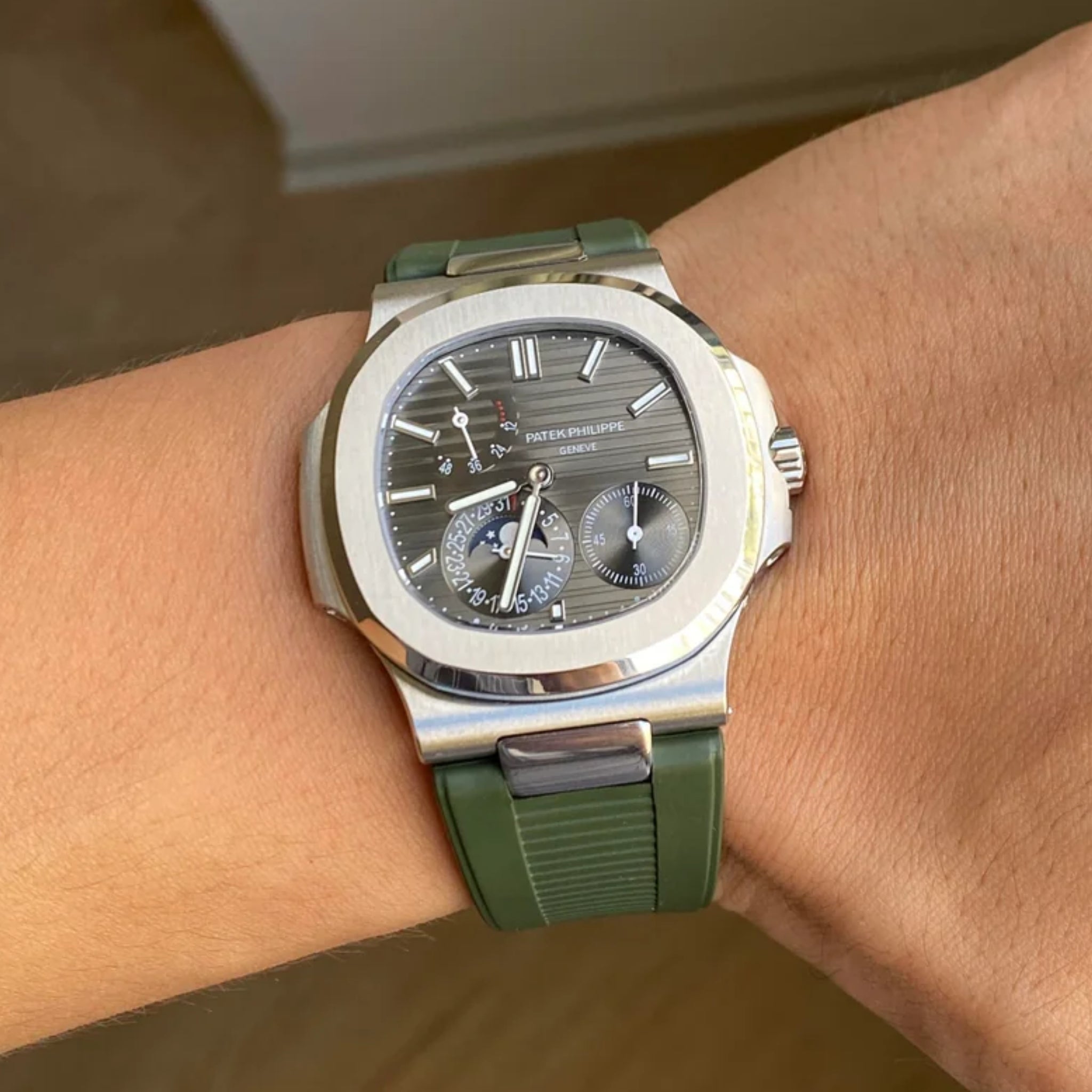 Kautschukarmband – Für Patek Philippe Nautilus – Grün - Helvetus DE