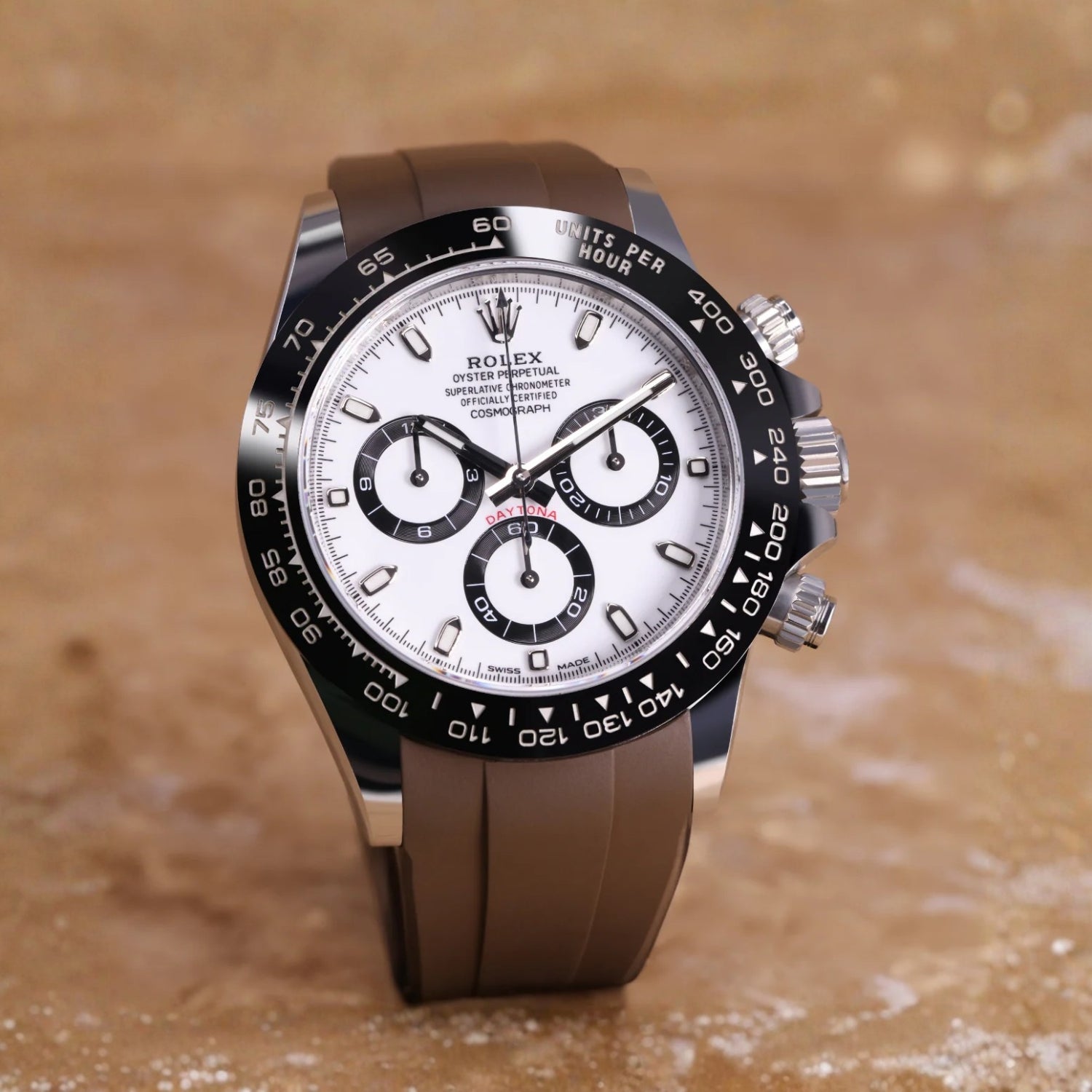Kautschukarmband – für Rolex Daytona – Braun - Helvetus DE