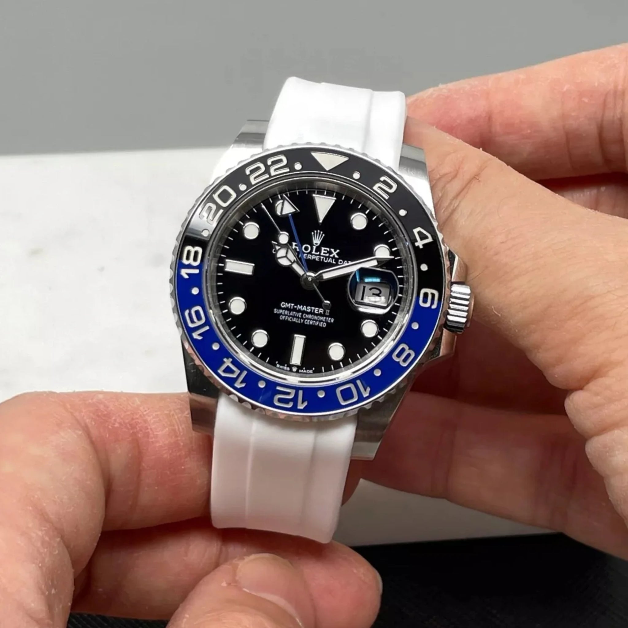 Kautschukarmband für Rolex GMT - Master II – Weiss - Helvetus DE