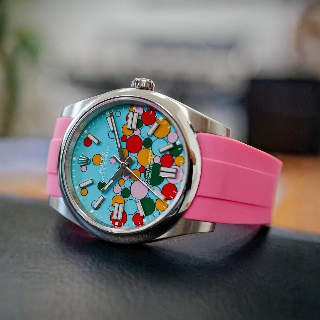 Kautschukarmband für Rolex Oyster Perpetual 36mm – Pink - Helvetus DE