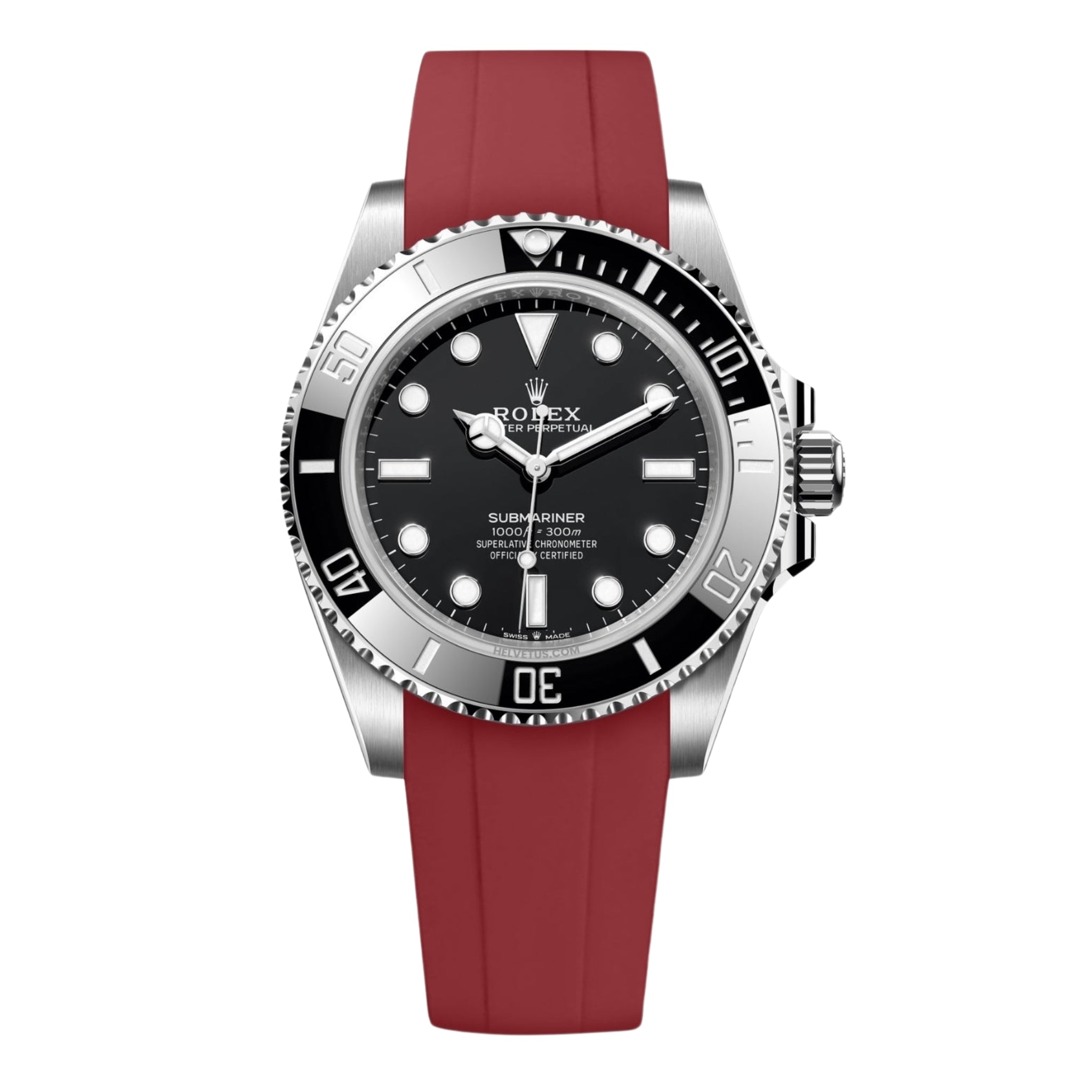 Kautschukarmband – für Rolex Submariner – Bordeaux - Helvetus DE
