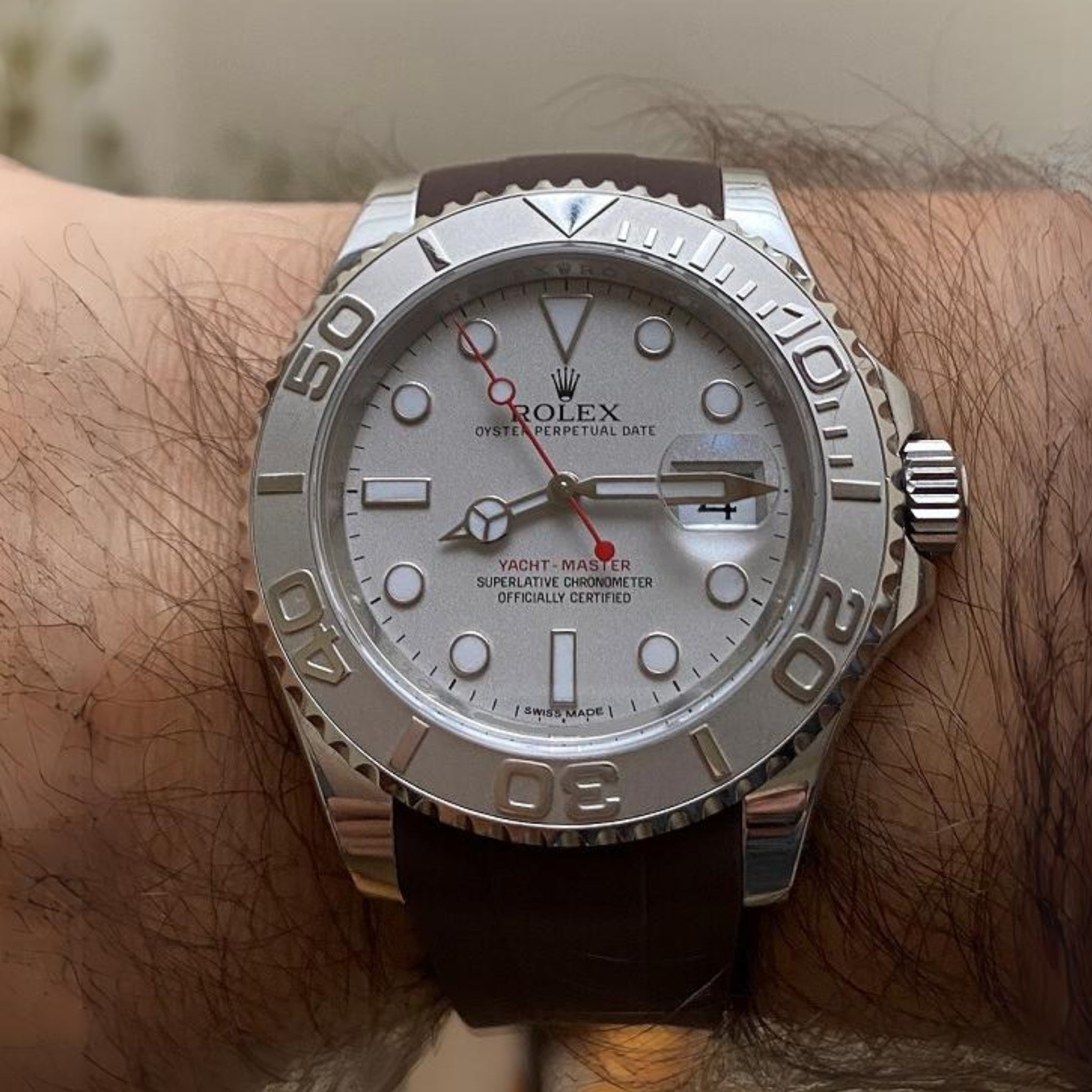 Kautschukarmband für Rolex Yacht - Master 40mm/42mm – Braun - Helvetus DE
