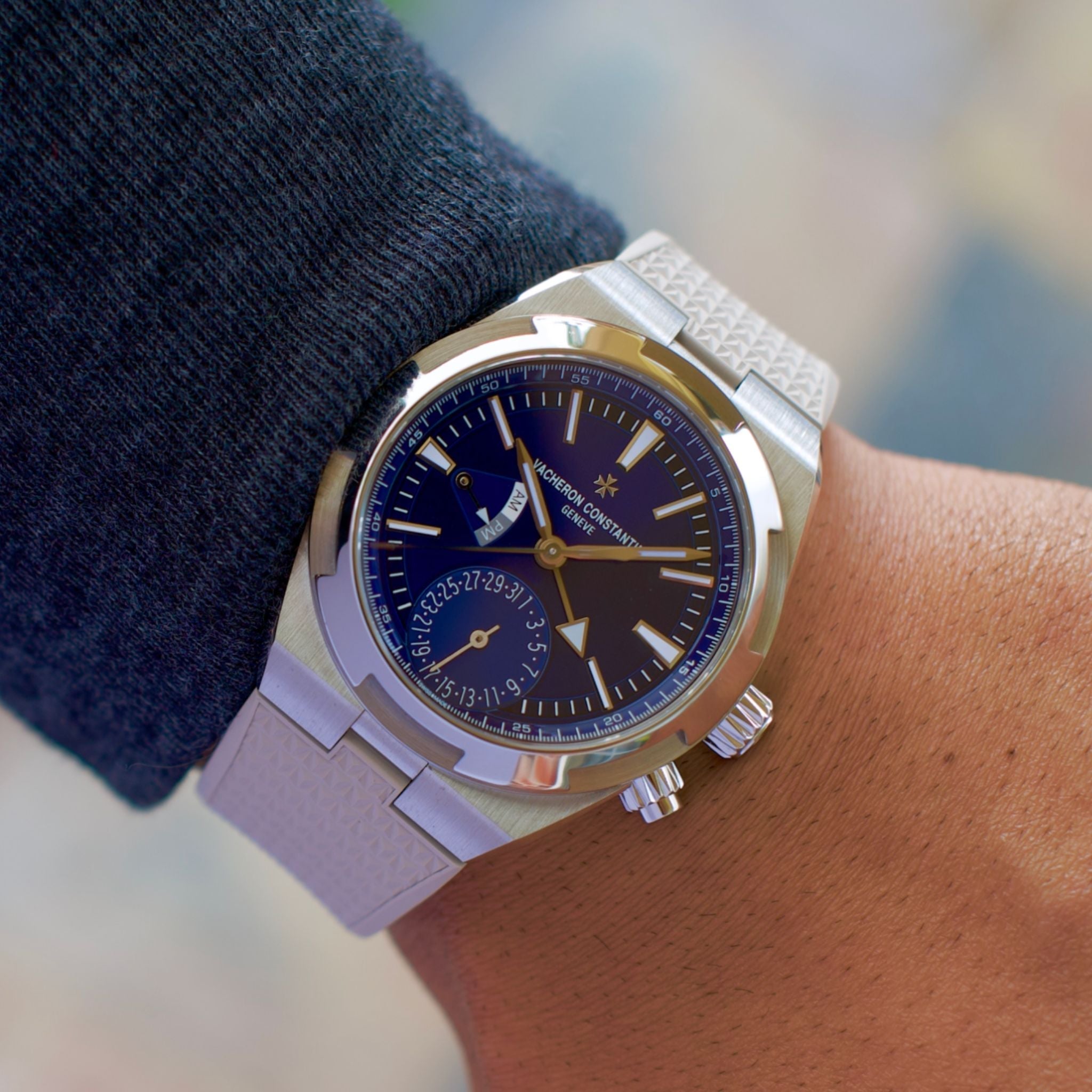 Kautschukarmband – für Vacheron Constantin Overseas – Weiss - Helvetus DE