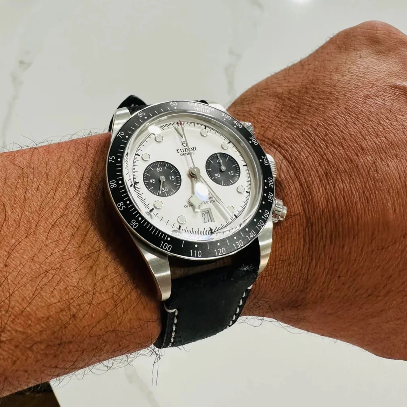 Leder Armband - Für alle Tudor Uhren - Schwarz - Helvetus DE