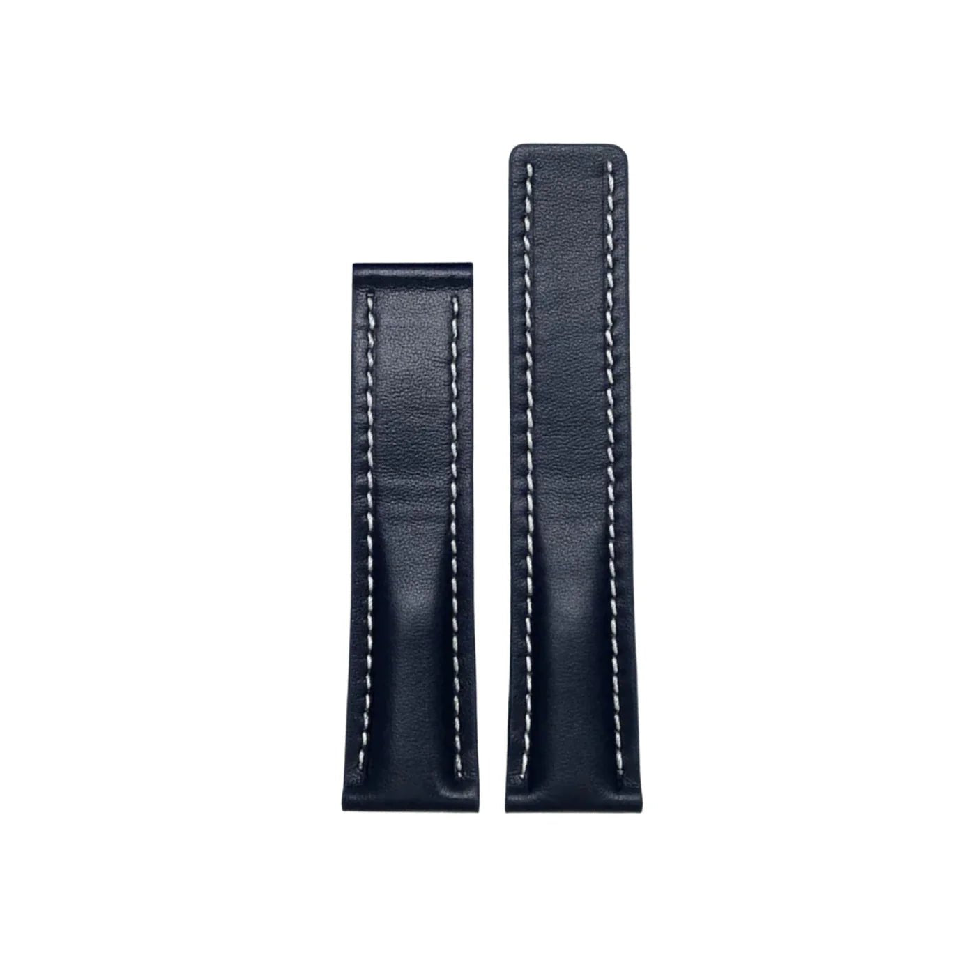 Leder Armband - für Breitling Uhren - Flach Dunkel Blau - Helvetus DE