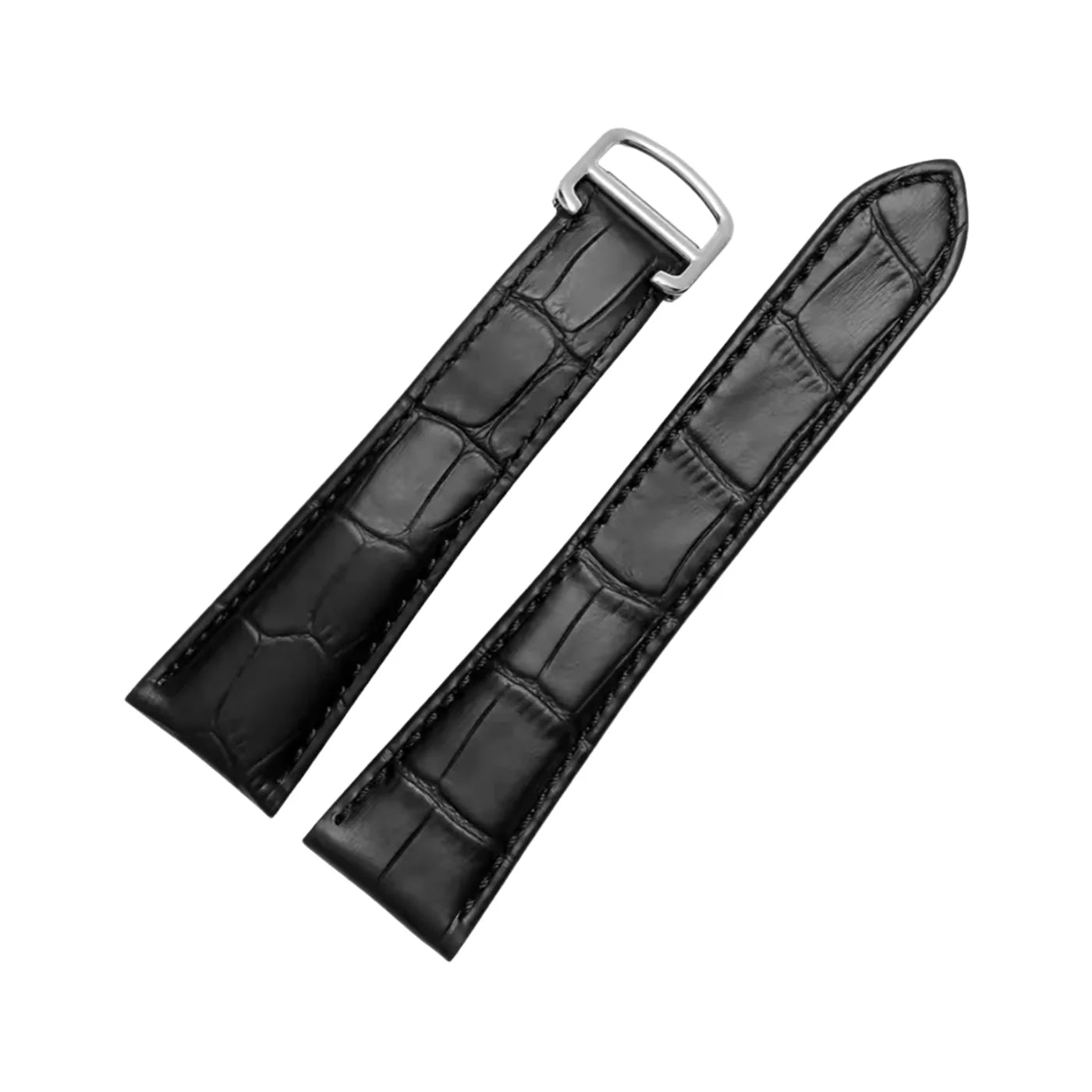 Leder Armband - fur Cartier Calibre - Schwarz - Helvetus DE