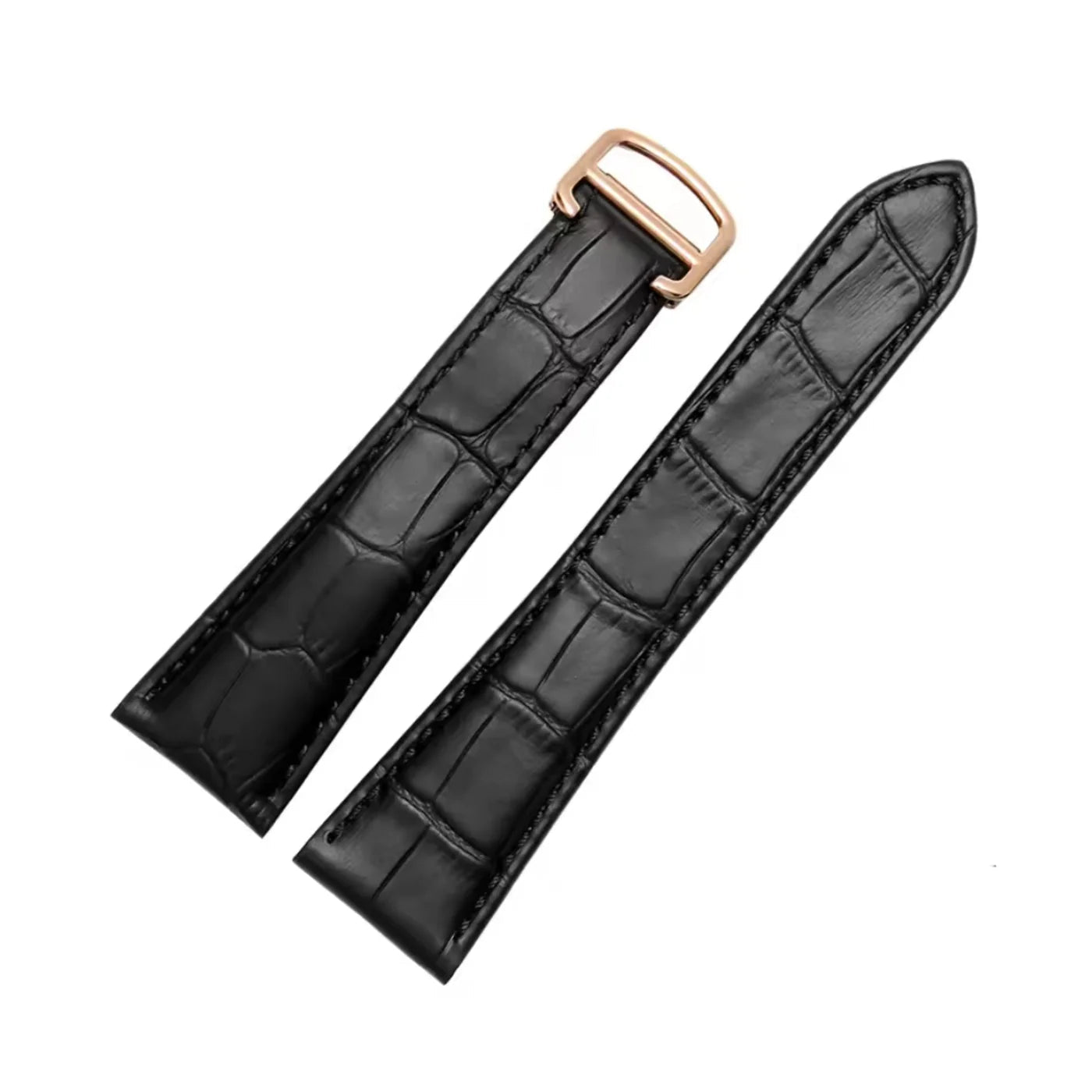 Leder Armband - fur Cartier Calibre - Schwarz - Helvetus DE