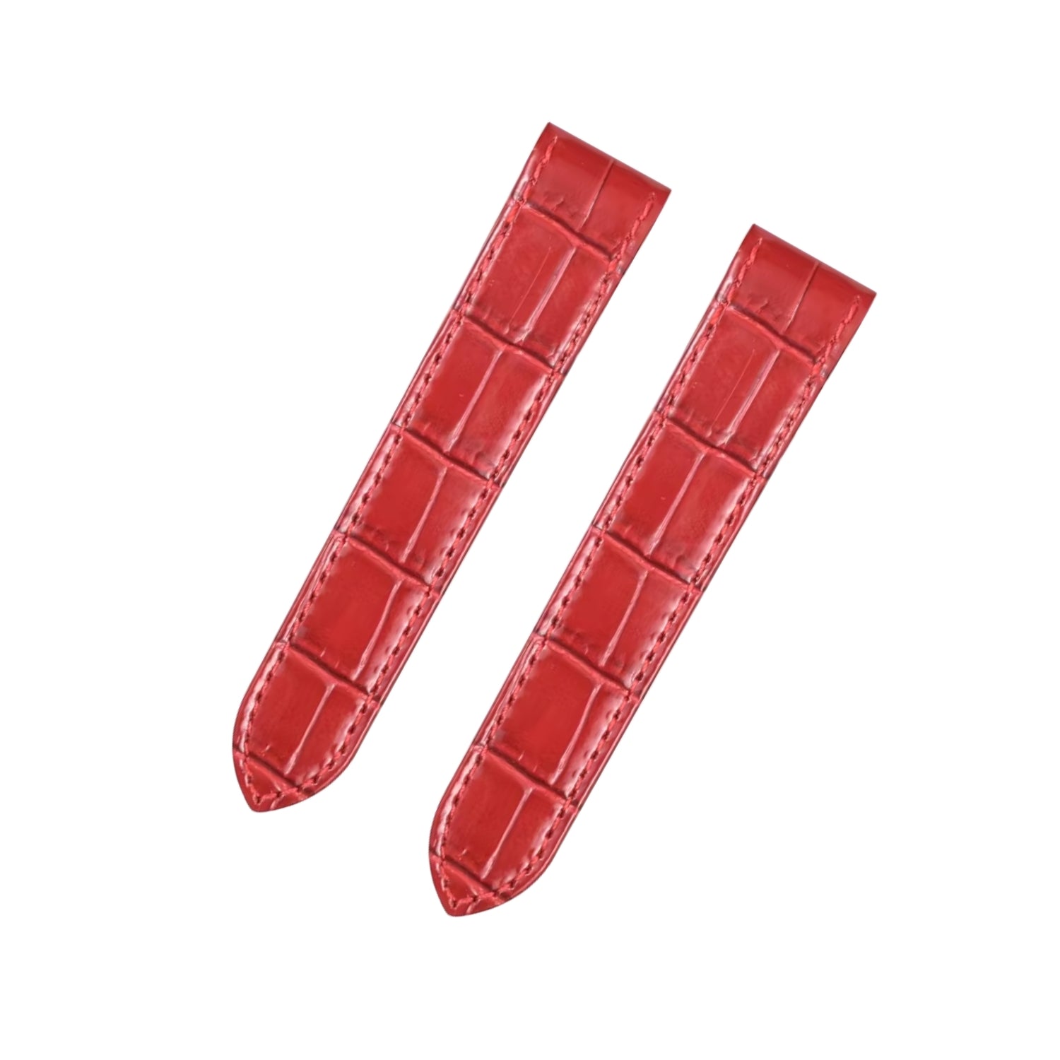 Leder Armband - für Cartier Santos 100 - Rot - Helvetus DE