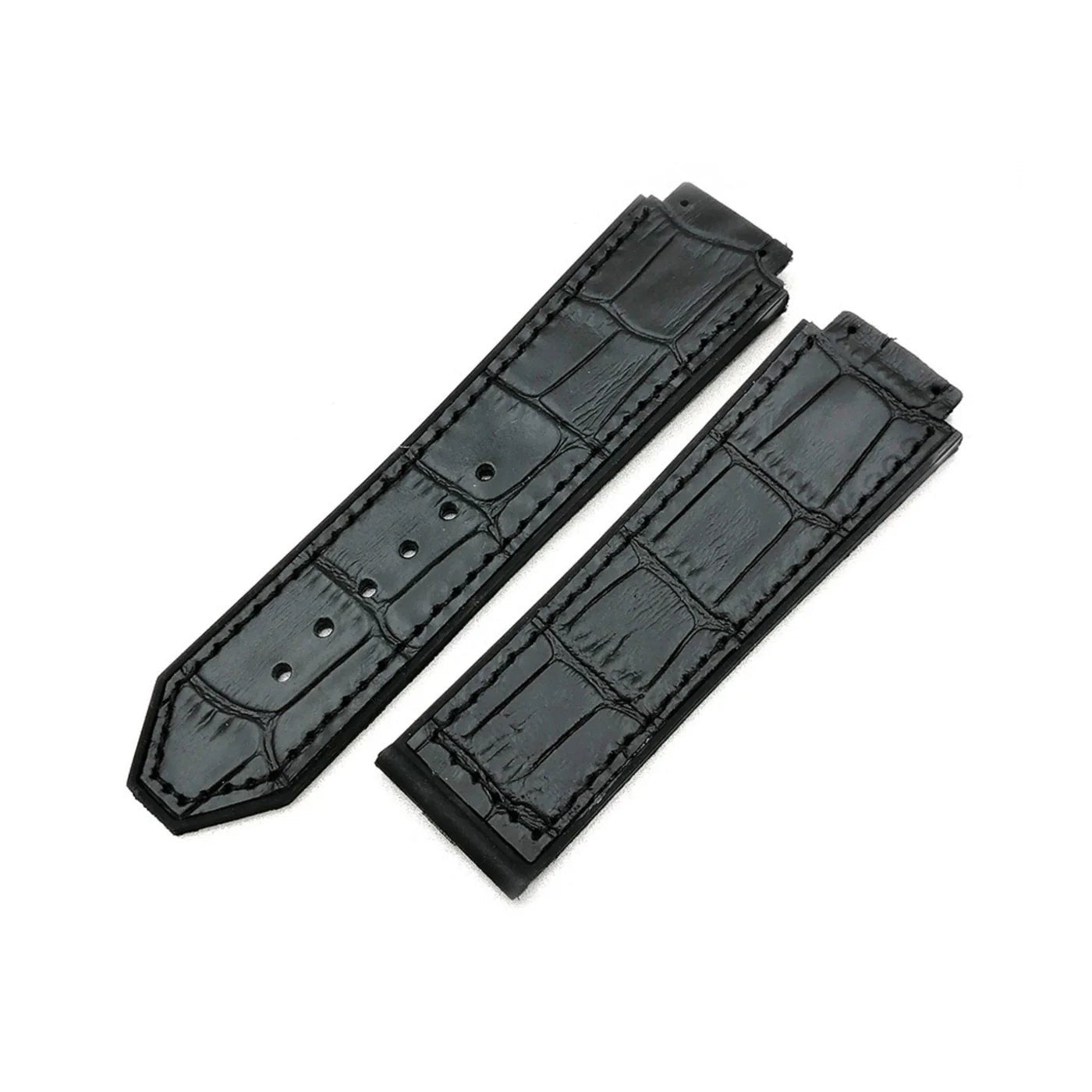 Leder Armband - Für Hublot Big Bang 44mm - Schwarz - Helvetus DE