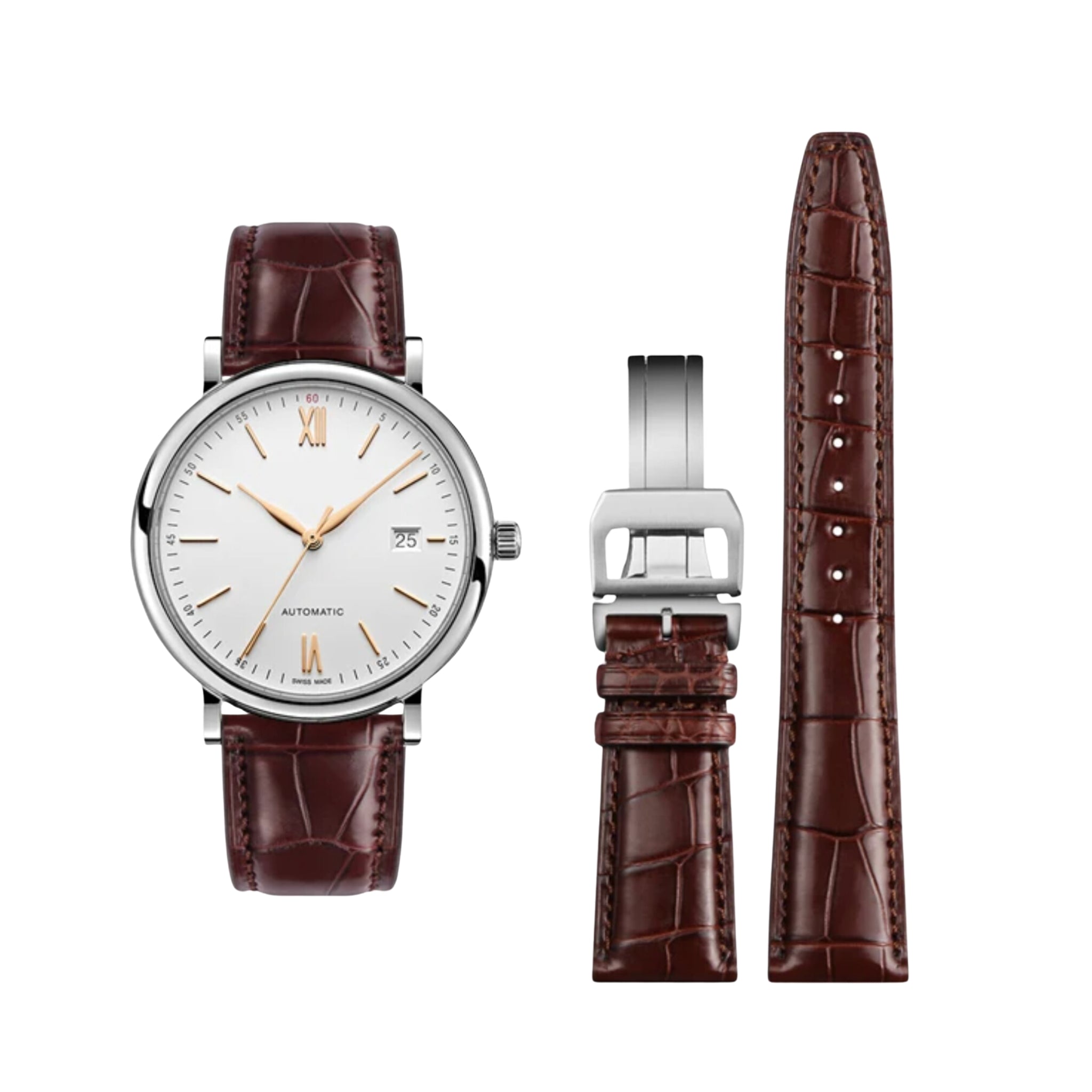 Lederarmband – Für IWC Portofino/Portugieser – Braun - Helvetus DE