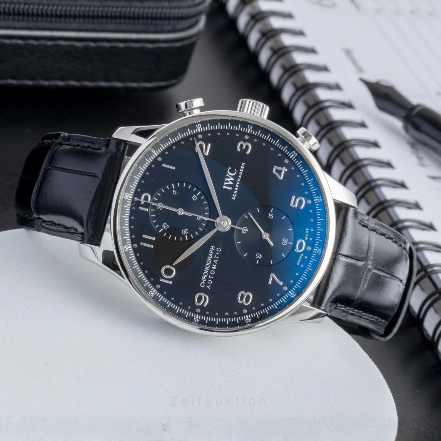 Lederarmband – Für IWC Portofino/Portugieser – Schwarz - Helvetus DE