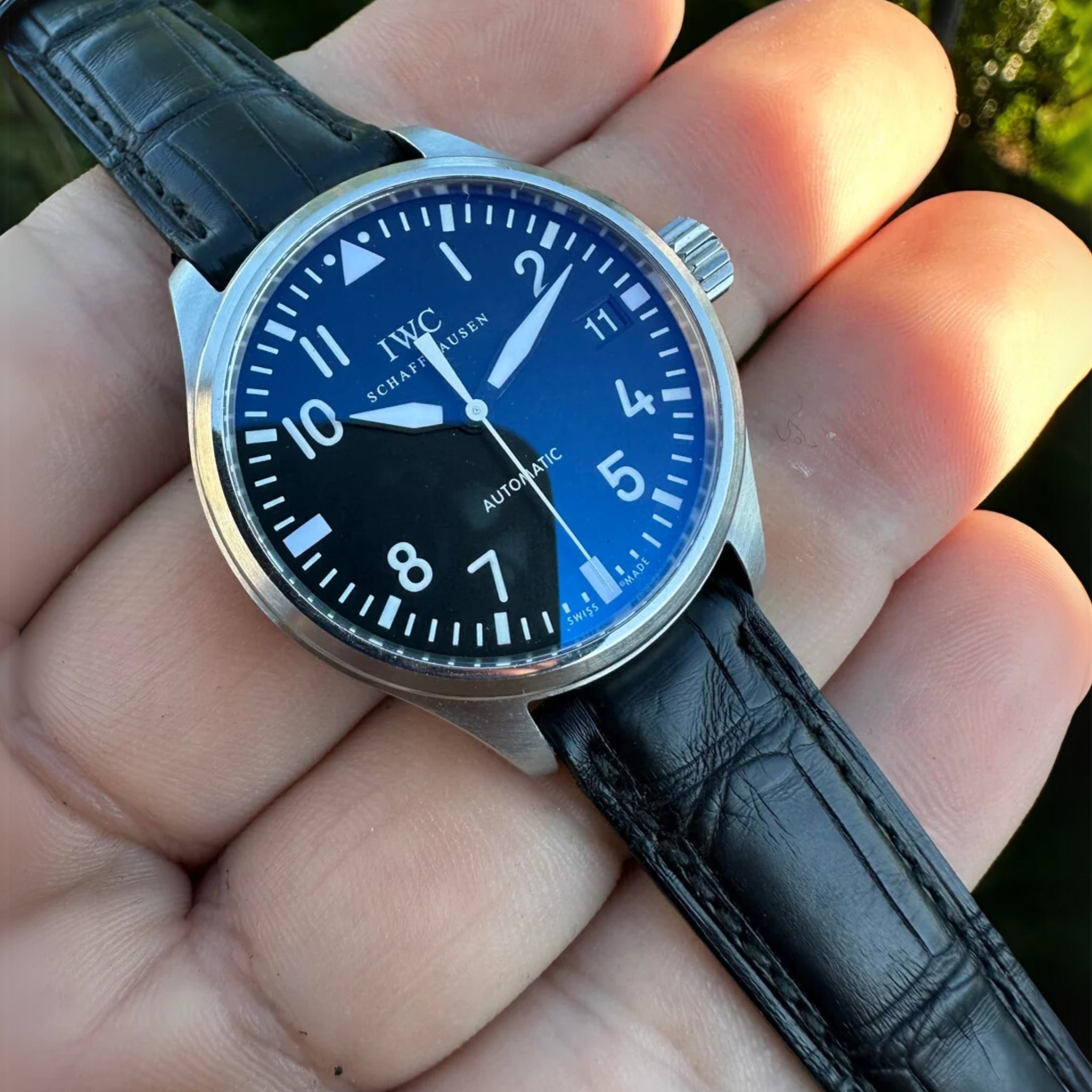 Lederarmband – Für IWC Portofino/Portugieser – Schwarz - Helvetus DE