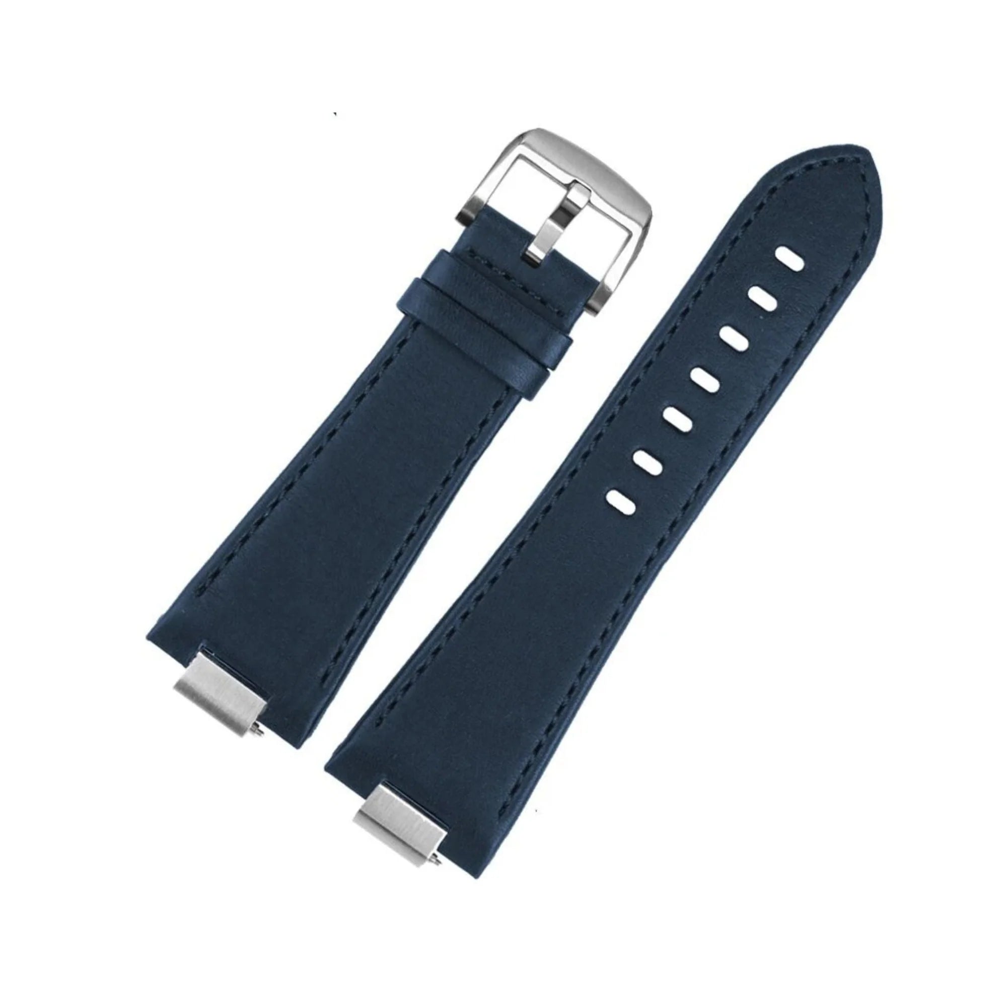 Lederarmband – Für Tissot PRX – Flach Blau - Helvetus DE
