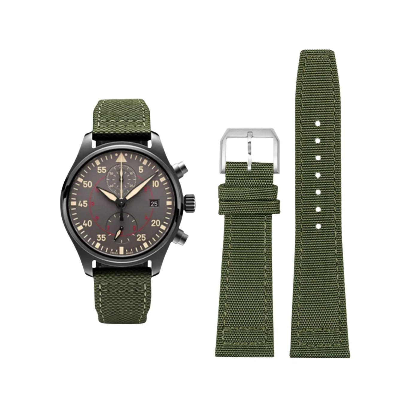 Nylon Armband für IWC Pilot – Grün - Helvetus DE